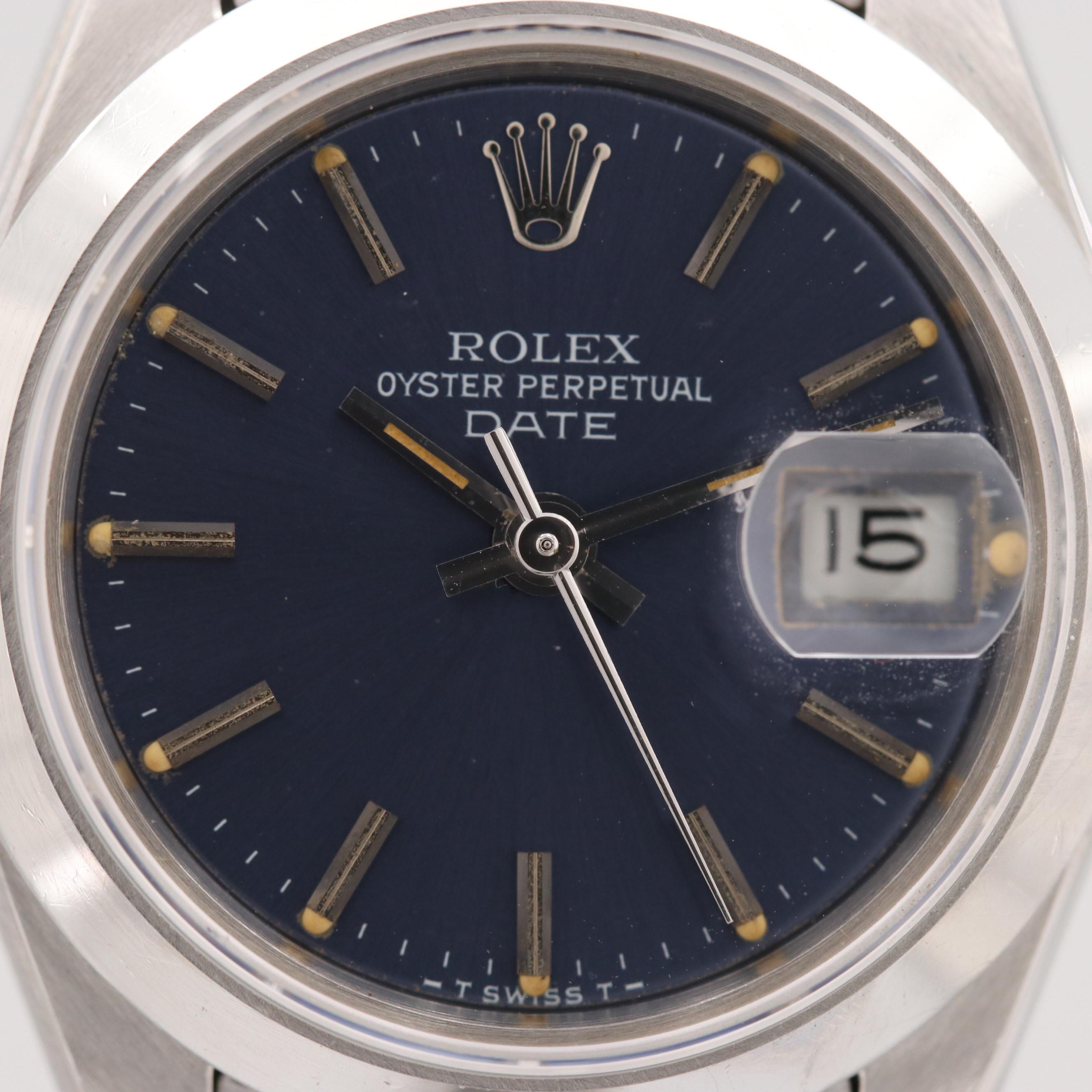 Rolex Date Stainless Steel Watch, 1984