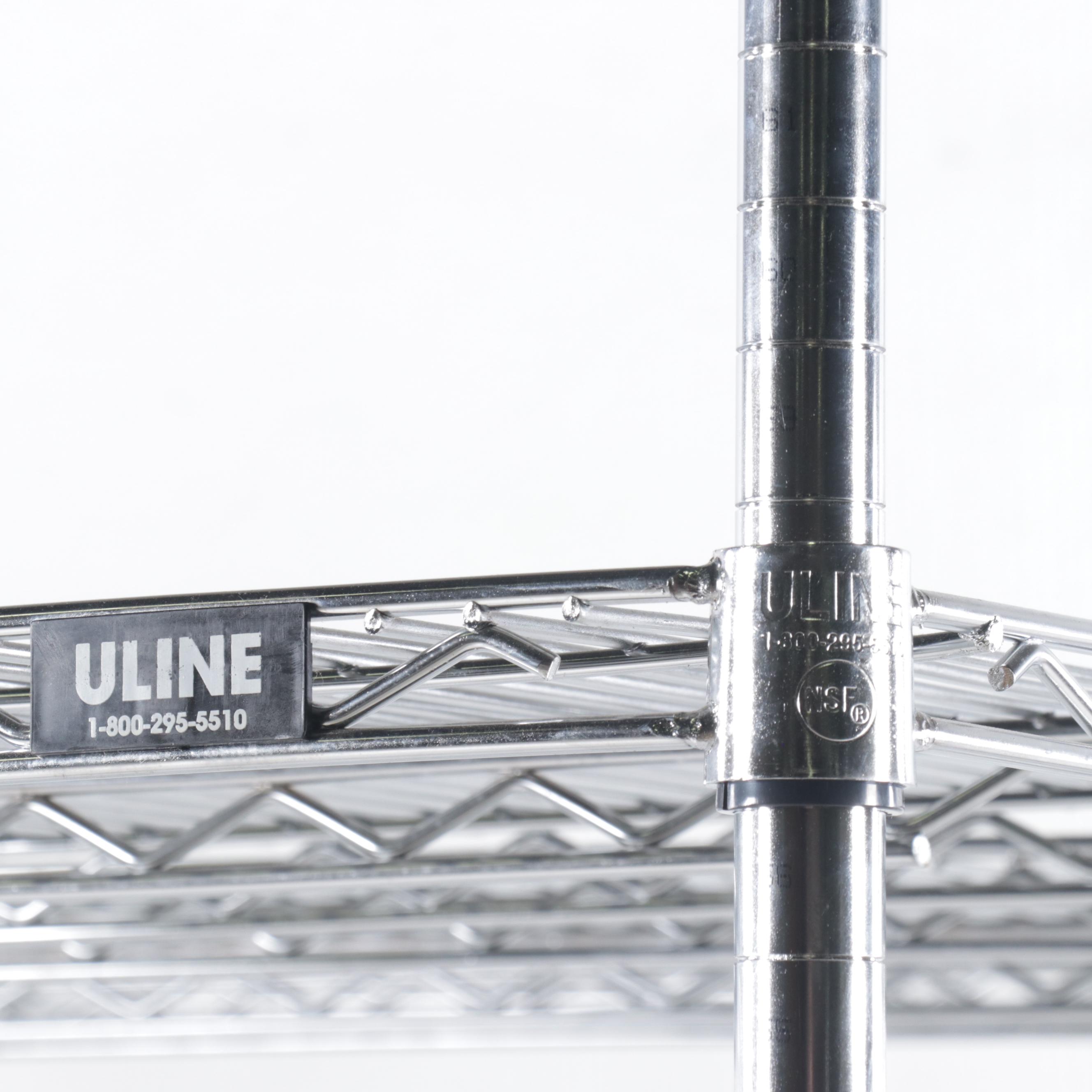Uline Metal Industrial Rolling Storage Shelves