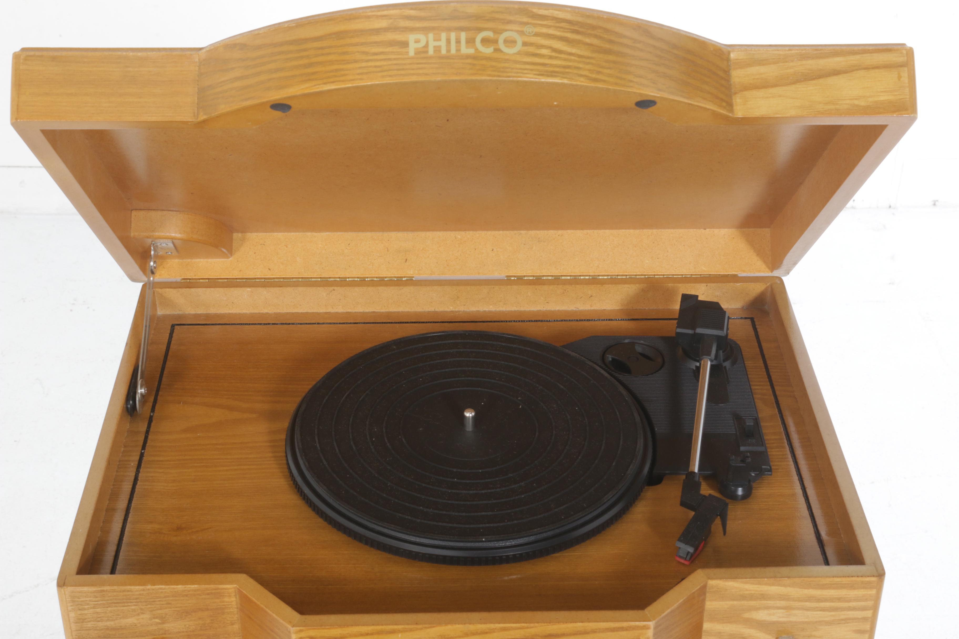 Philco Art Deco-Style Multimedia Player with Removable Stand, Late 20th Century