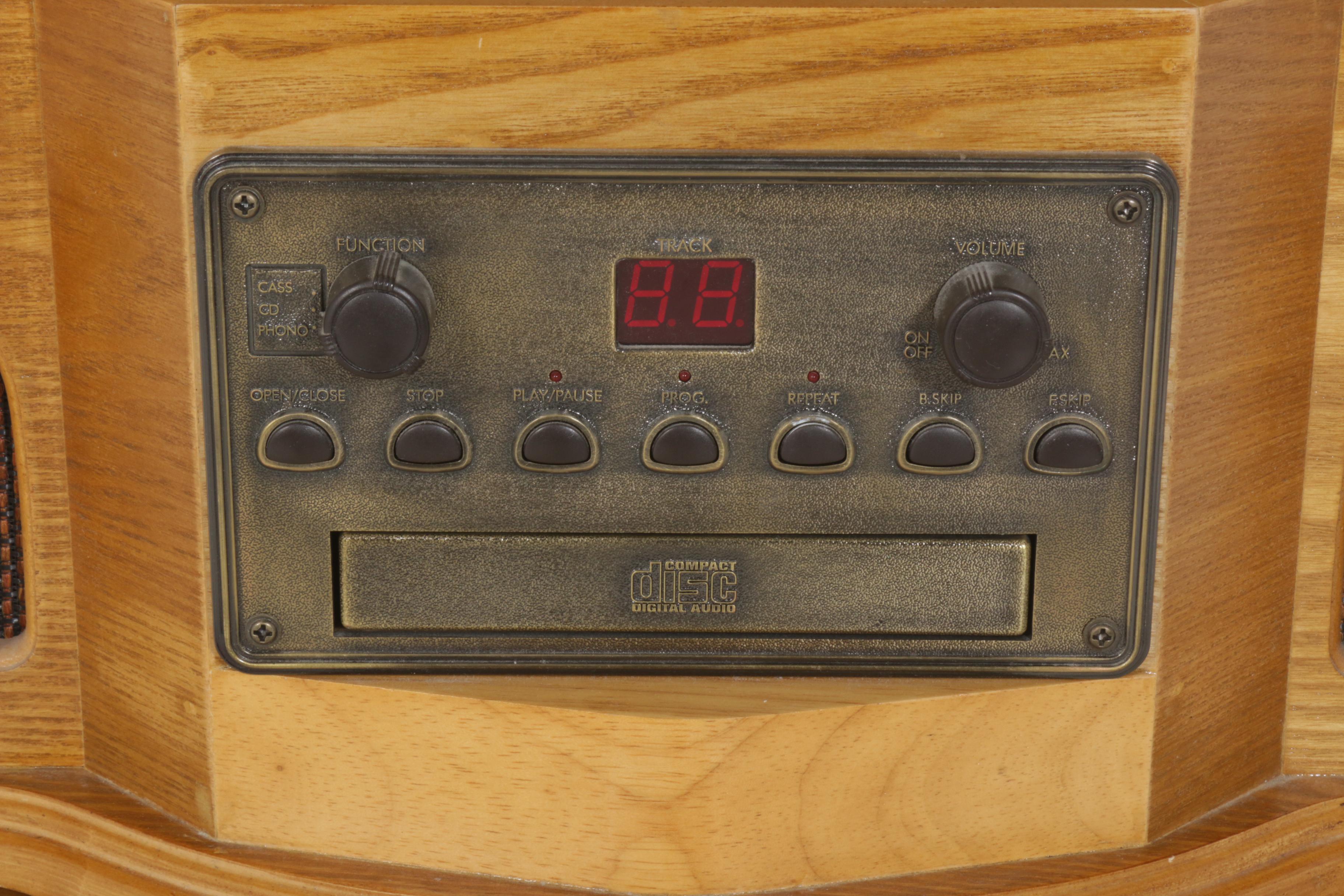 Philco Art Deco-Style Multimedia Player with Removable Stand, Late 20th Century