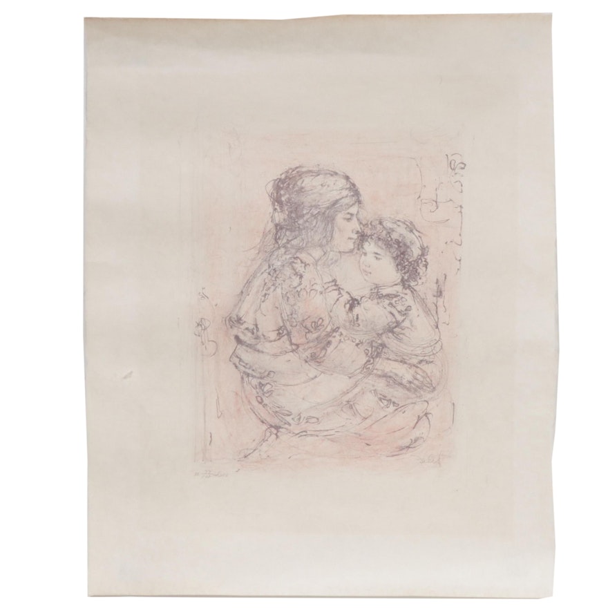 Edna Hibel Lithograph "Mother and Child"