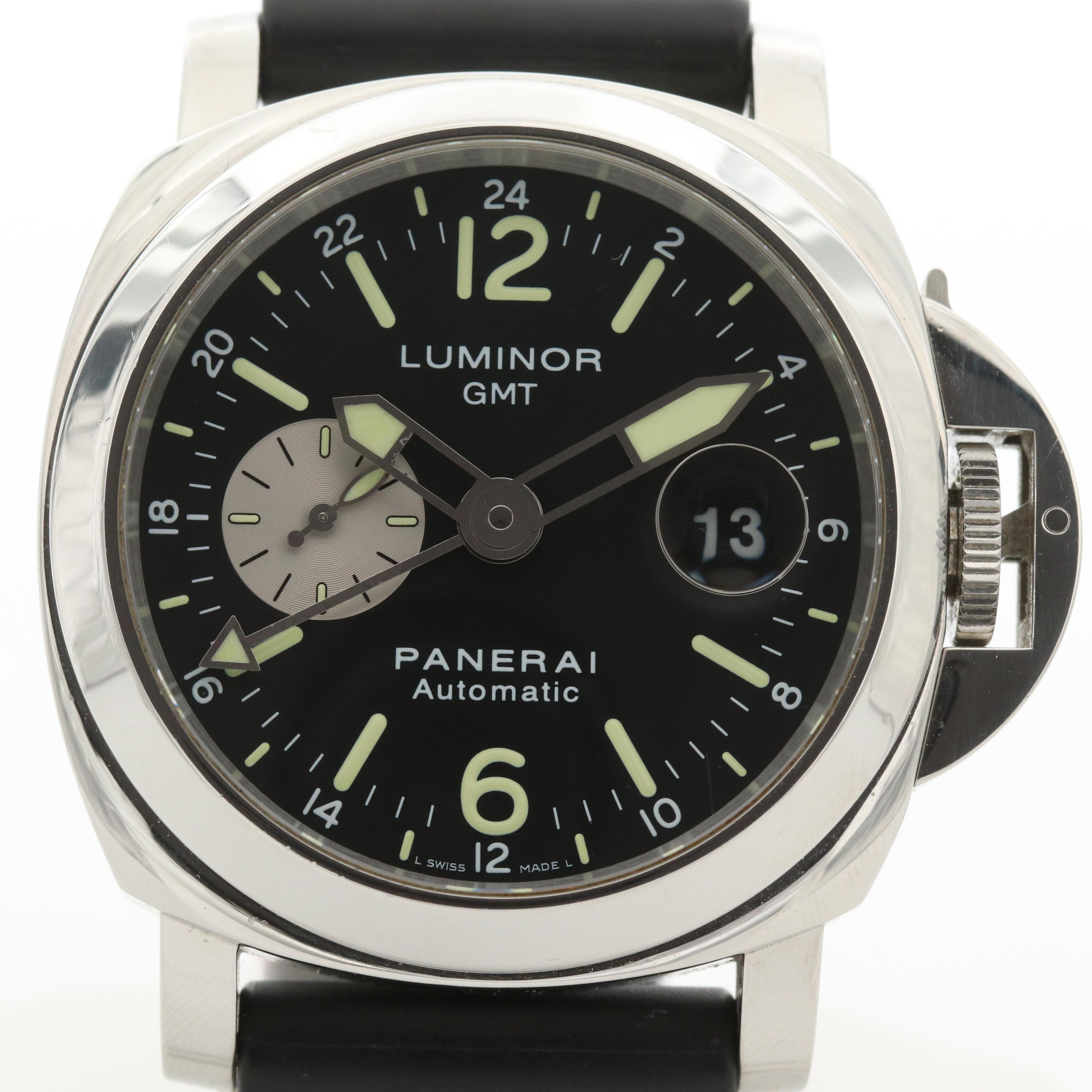 Panerai Luminor GMT PAM88 Stainless Steel Automatic Watch