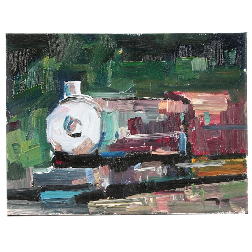 Jose Trujillo Oil Painting "The Train"