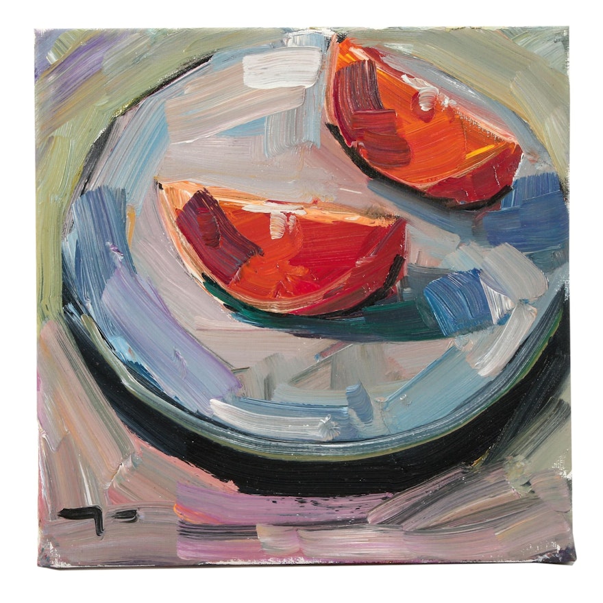 Jose Trujillo Oil Painting "Orange Slices"