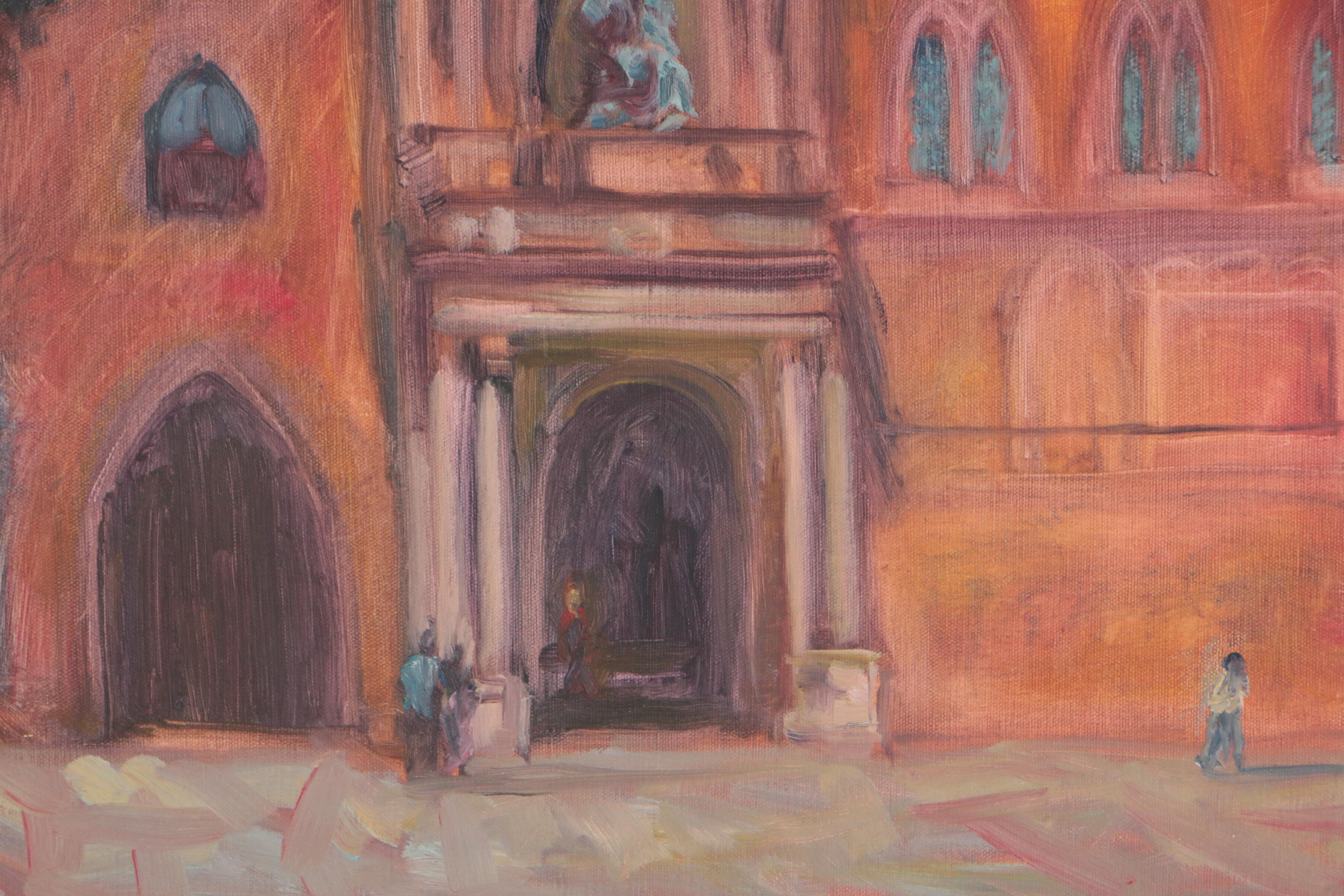 Gabriel Boray Oil Painting of Venetian Architectural Landscape