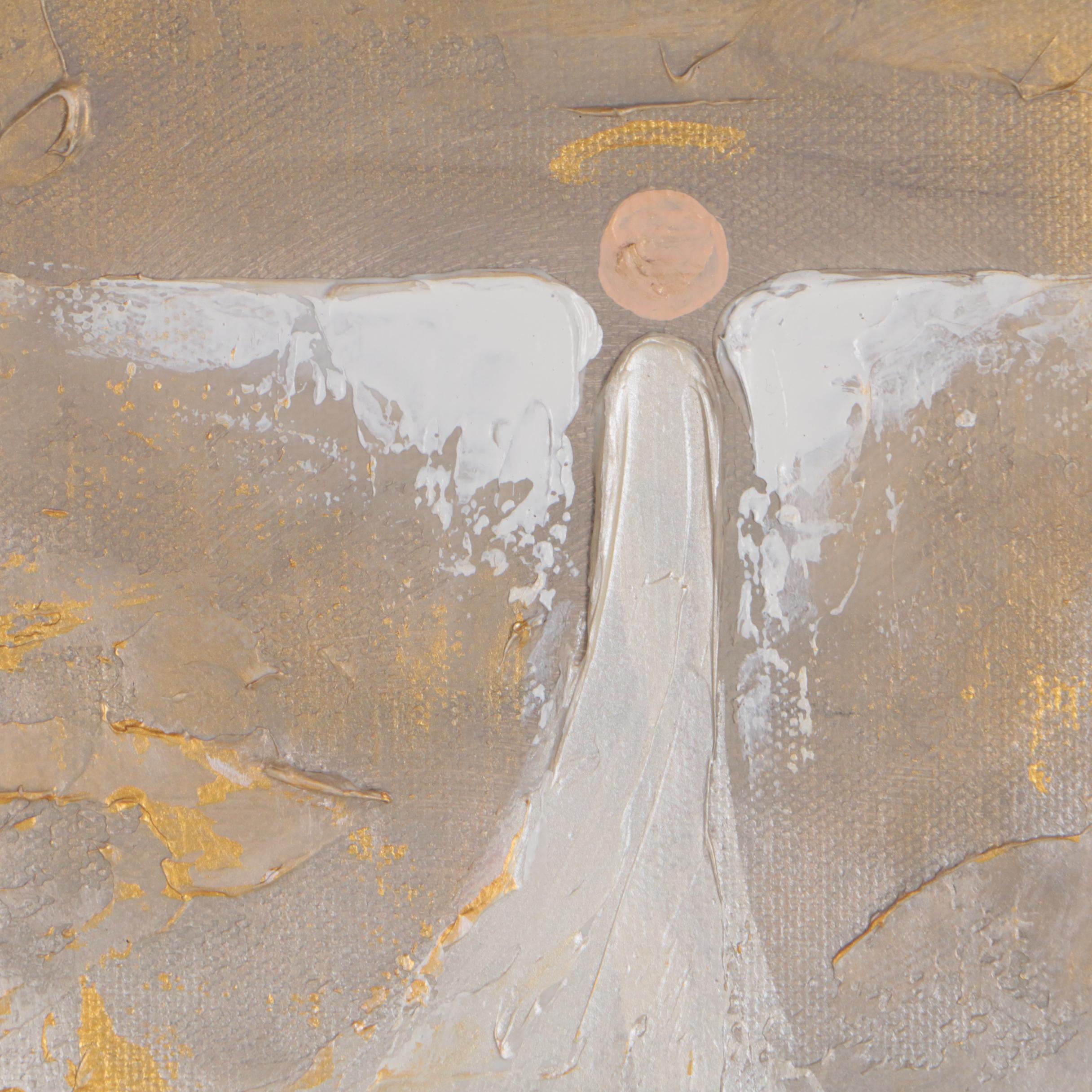 C. Mitchell Abstract Acrylic Painting of Angel