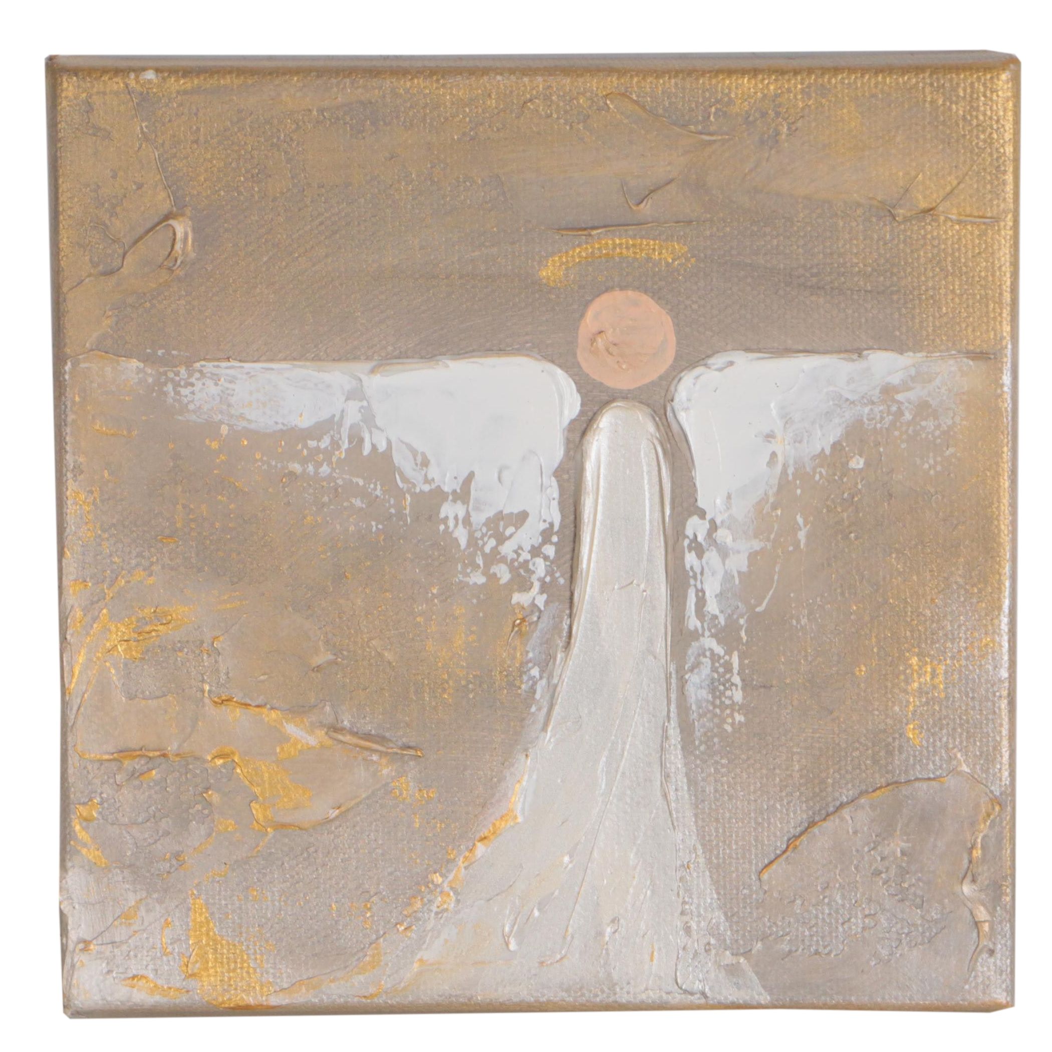 C. Mitchell Abstract Acrylic Painting of Angel