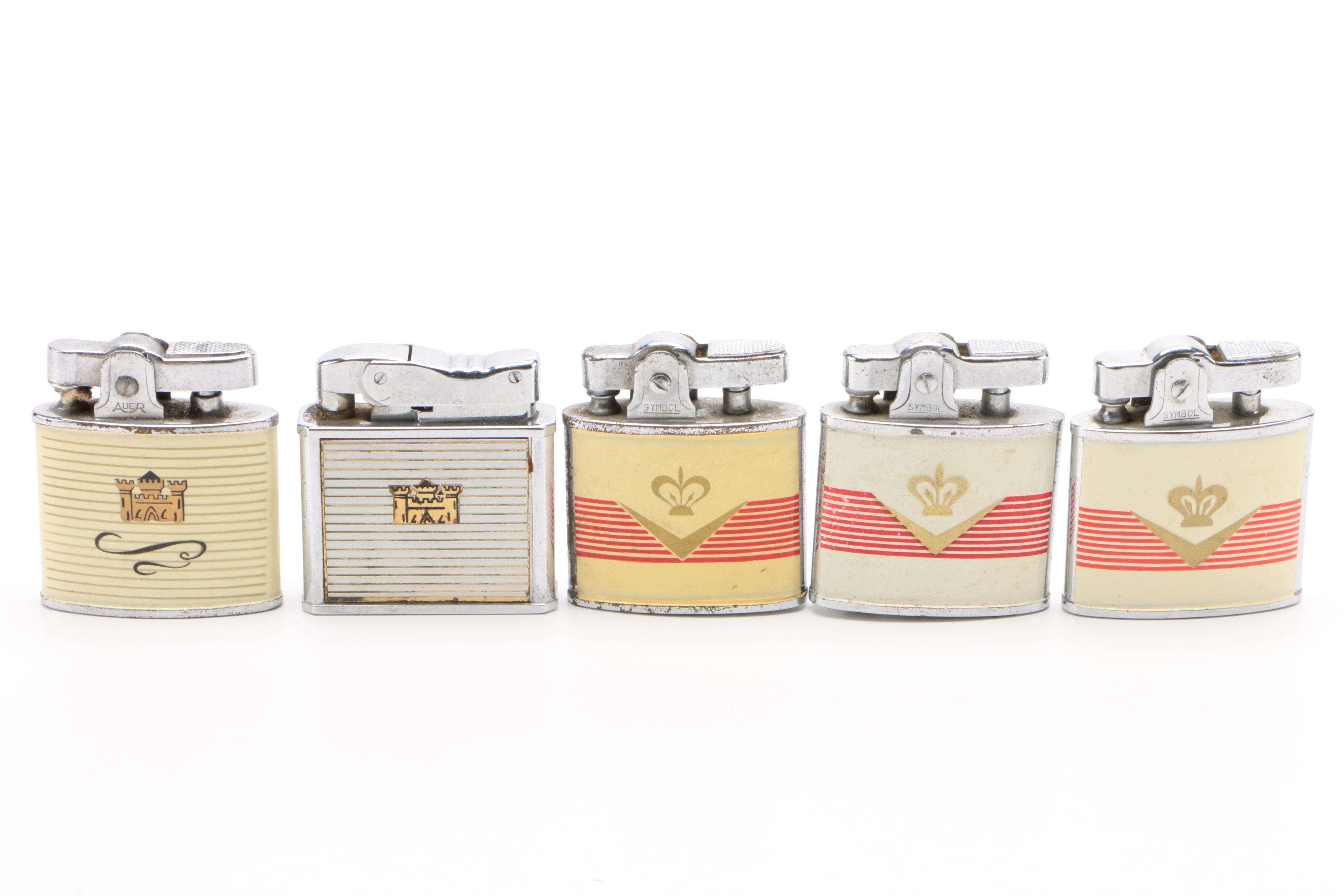 Cigarette Lighters Including Omega, Buxton, Rogers, and More, Vintage