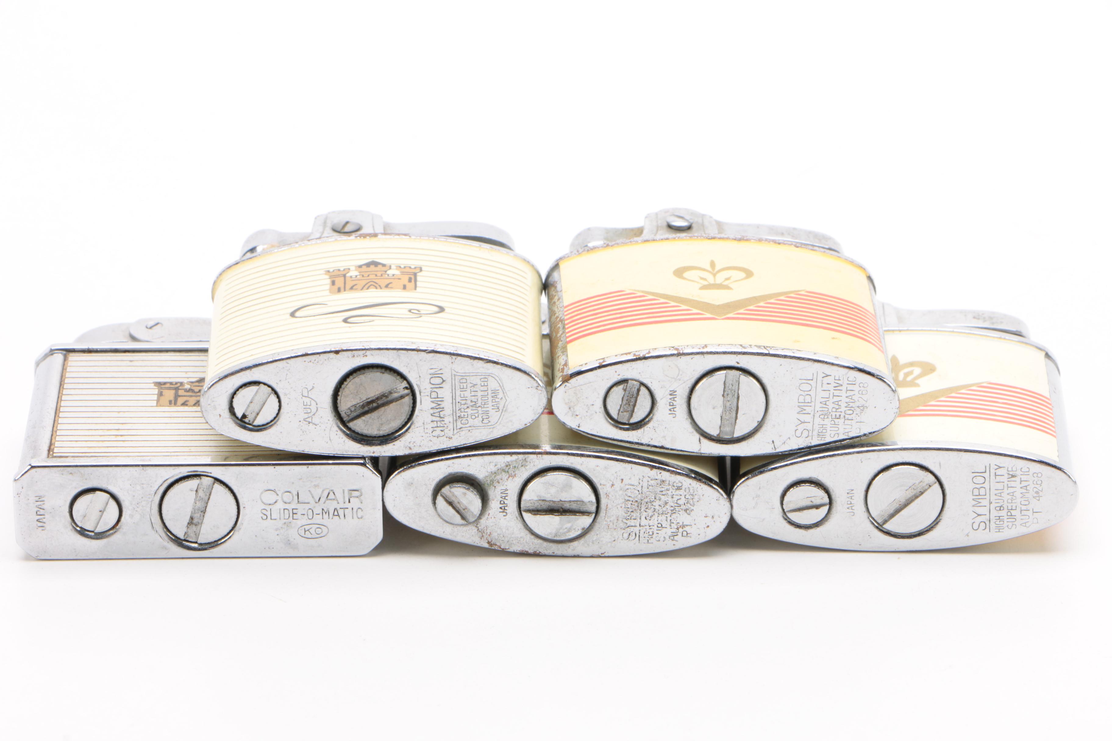 Cigarette Lighters Including Omega, Buxton, Rogers, and More, Vintage