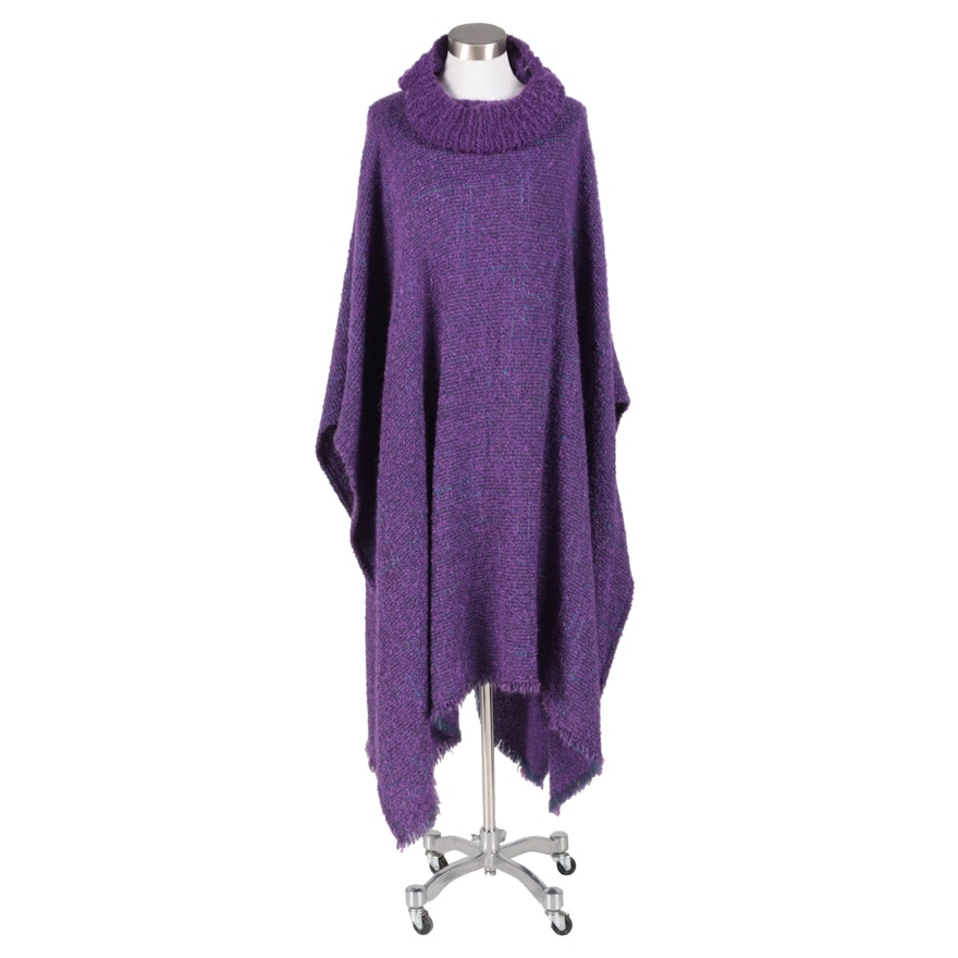 Boyne Valley Weavers of Ireland Handmade Oversized Wool Blend Poncho