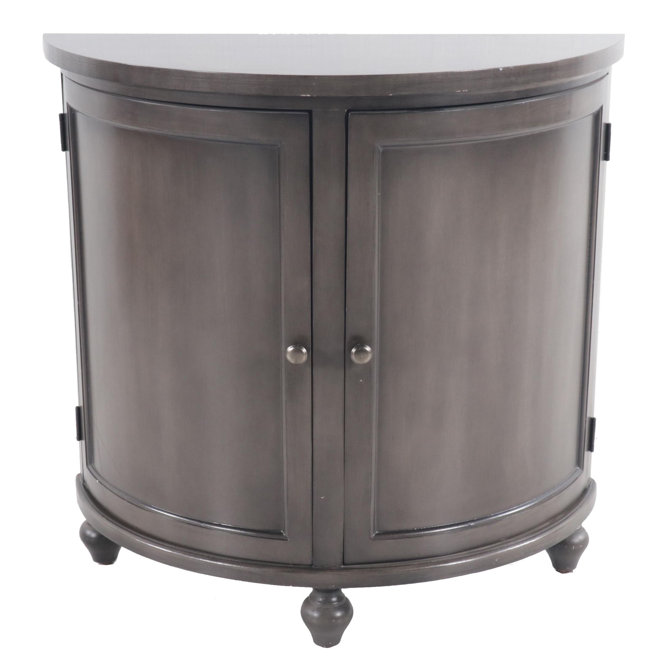 Contemporary Demilune Accent Cabinet