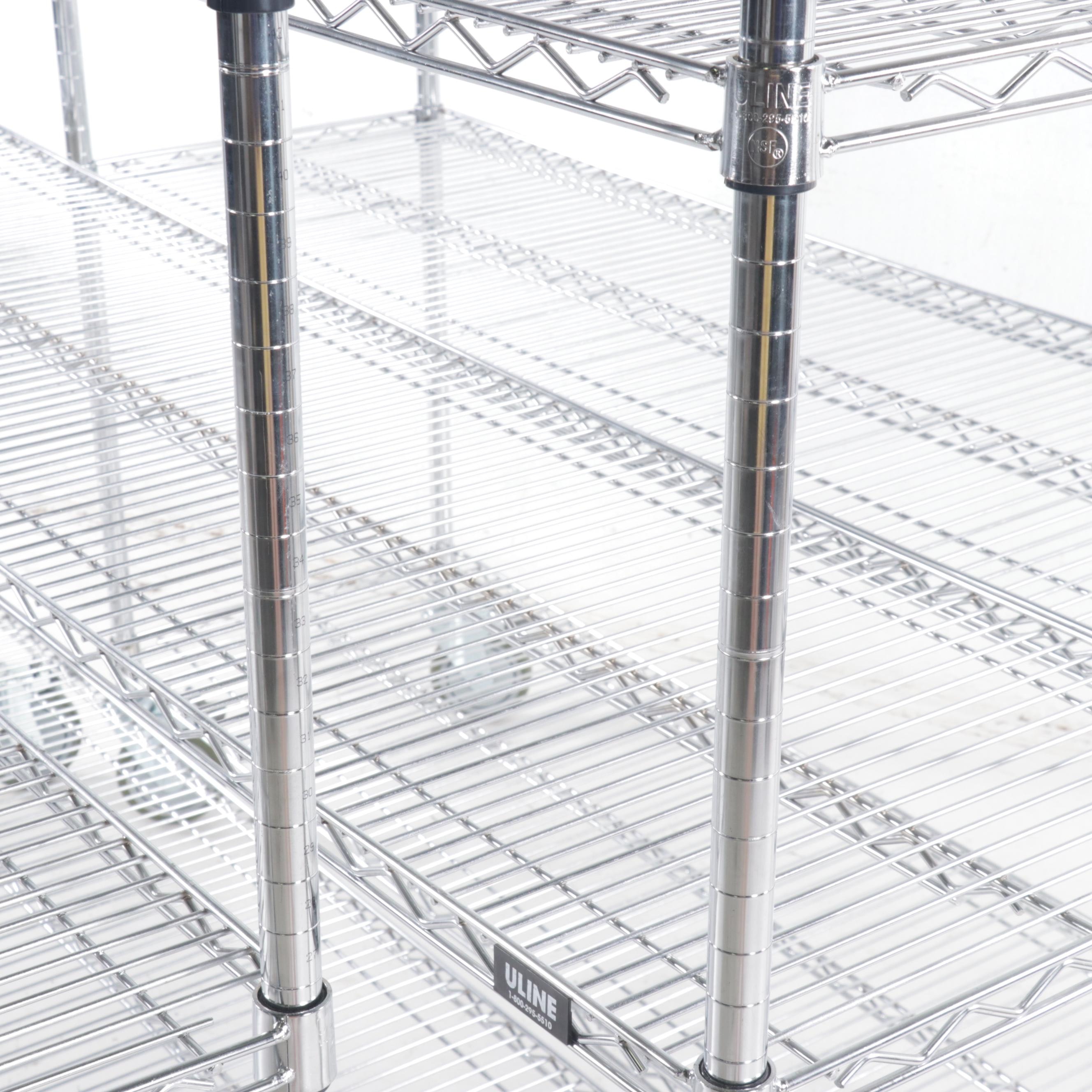 Uline Metal Industrial Rolling Storage Shelves