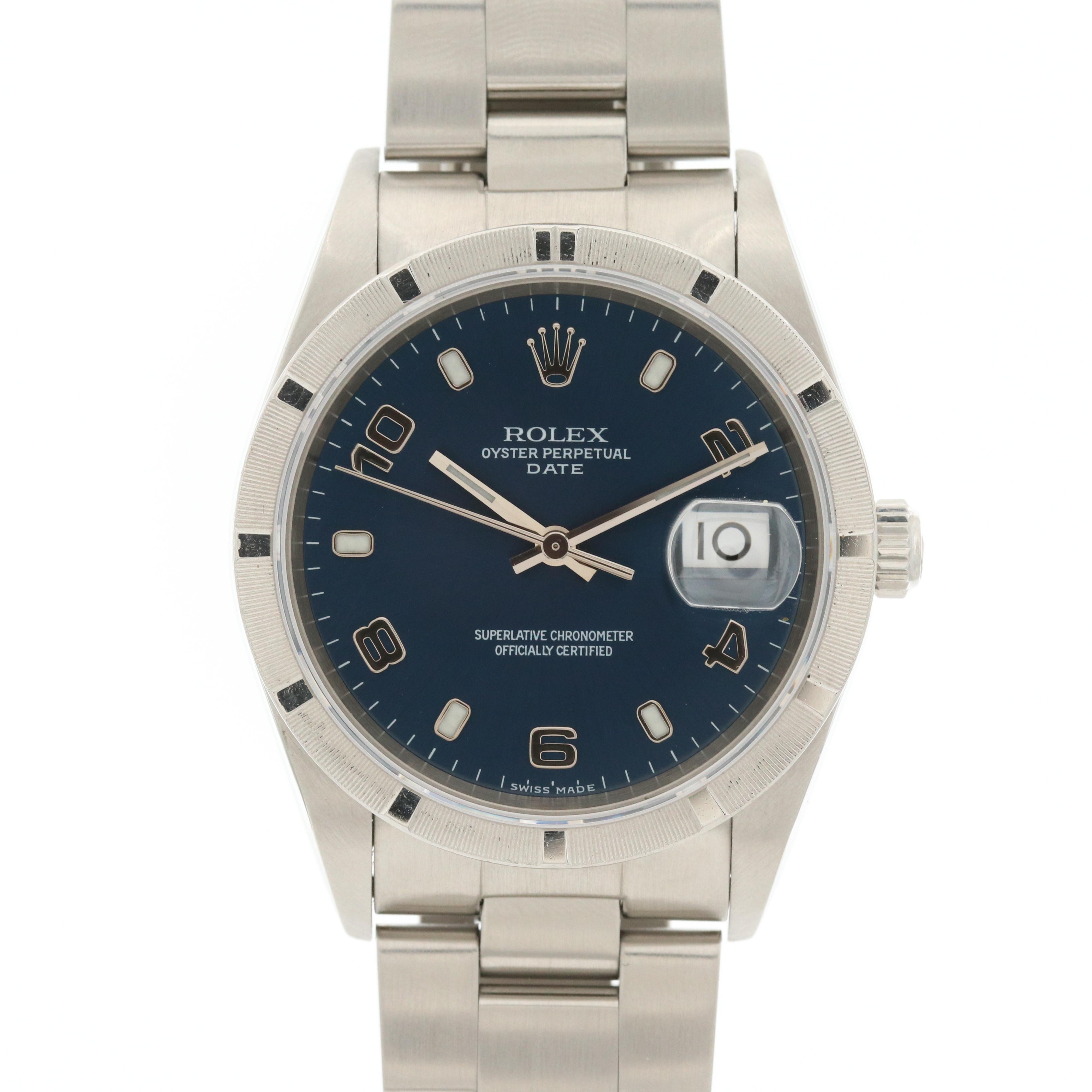 Rolex Oyster Perpetual Date Stainless Steel Automatic Watch, 2002