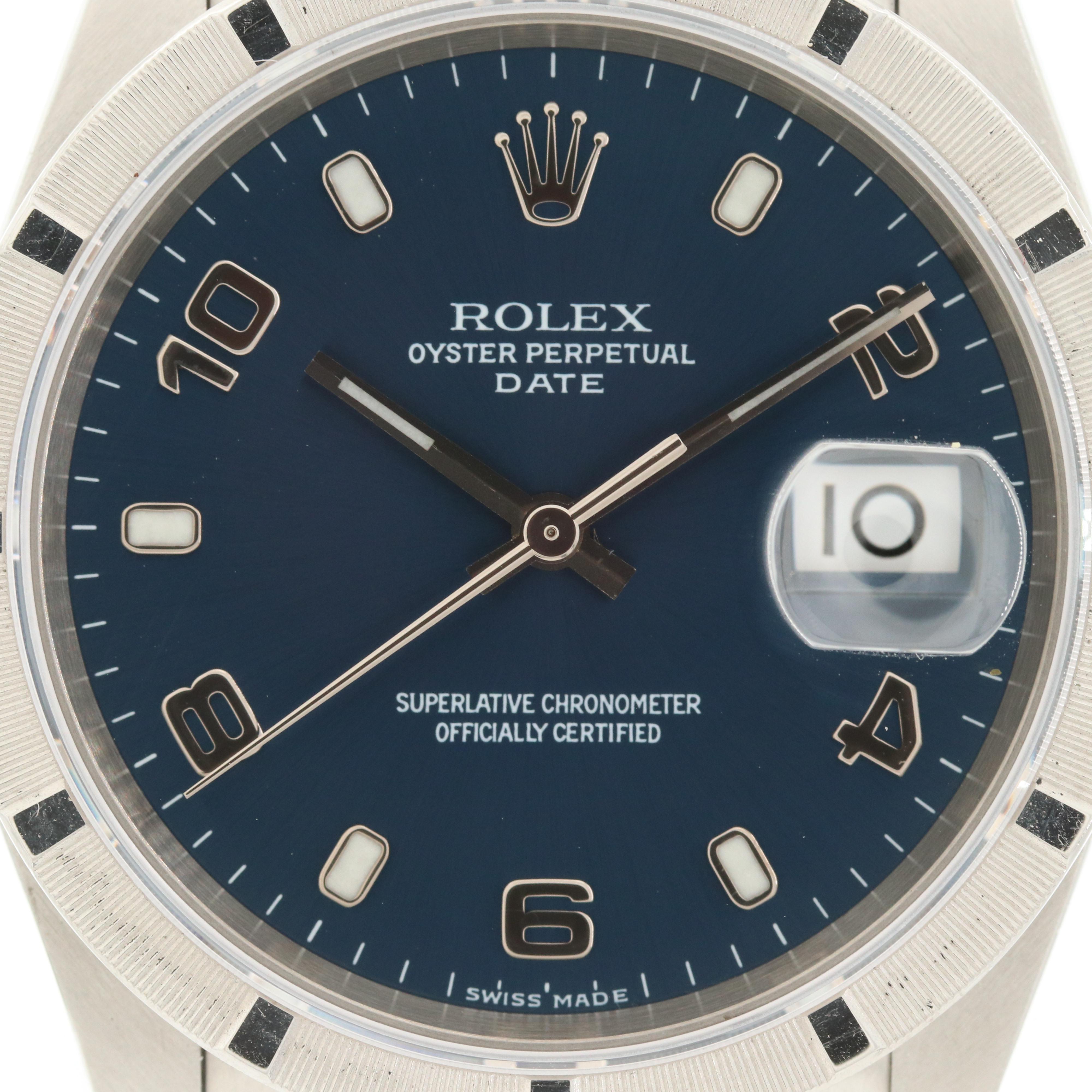 Rolex Oyster Perpetual Date Stainless Steel Automatic Watch, 2002