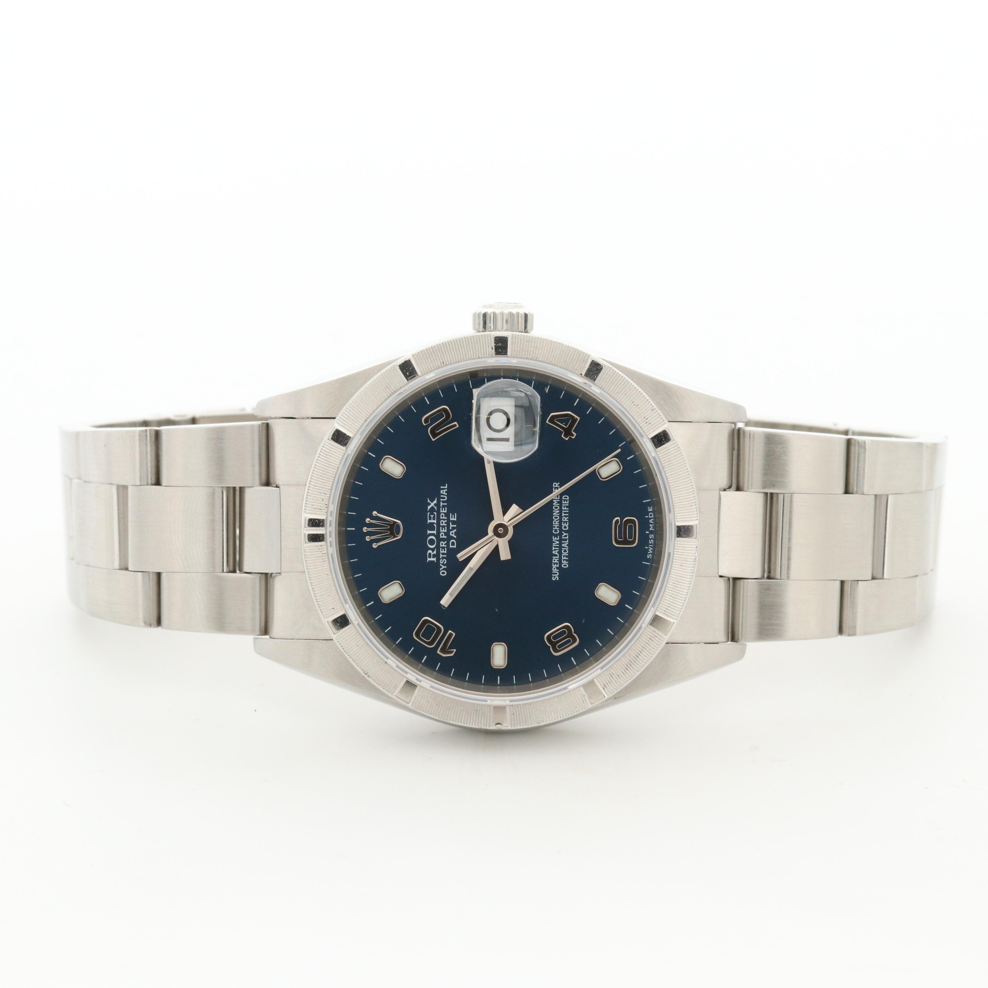 Rolex Oyster Perpetual Date Stainless Steel Automatic Watch, 2002