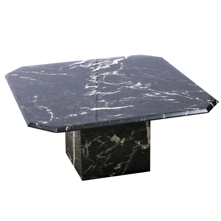 Marble Pedestal Coffee Table