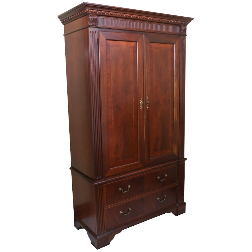 Contemporary Ethan Allen Cherry Wood Armoire