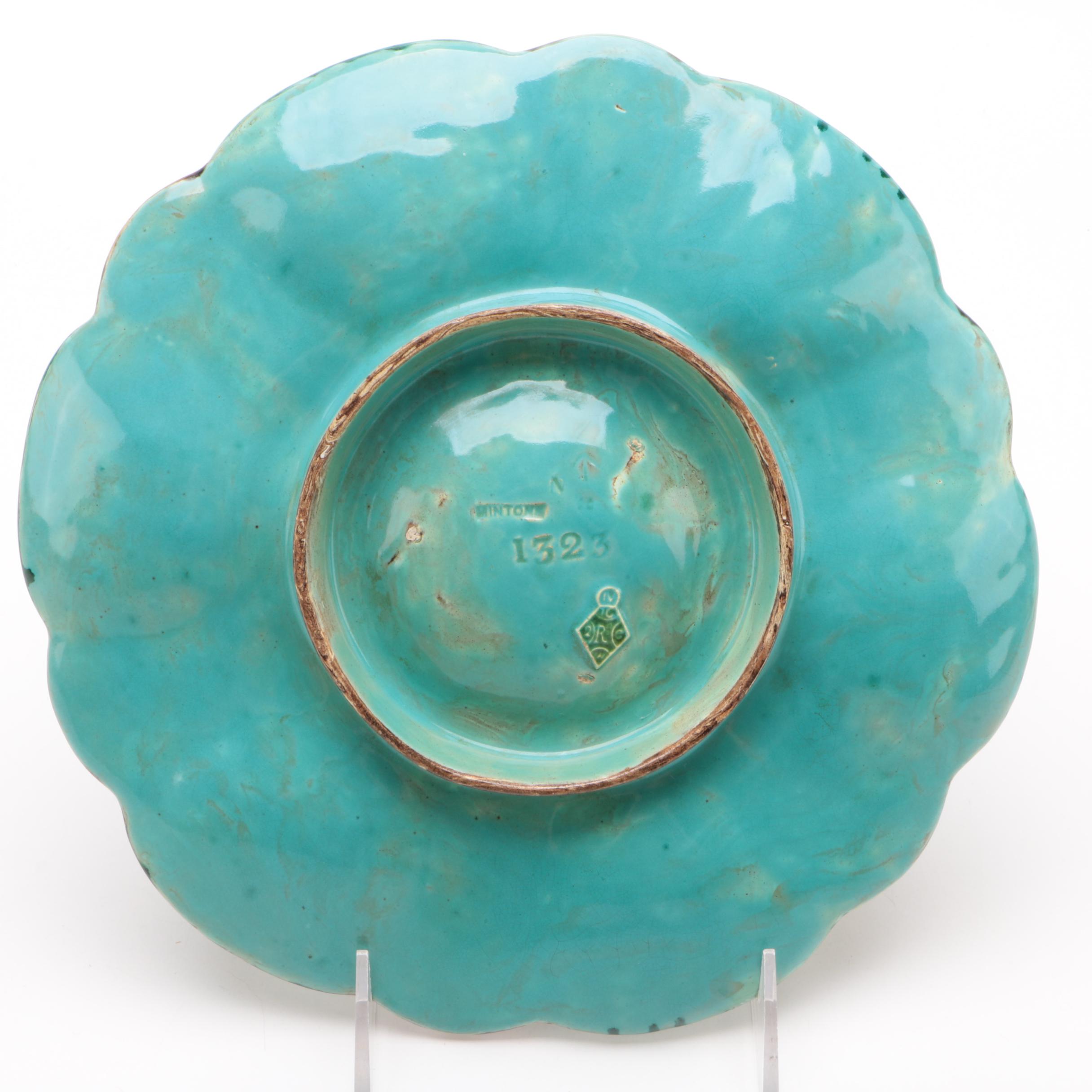 Victorian Minton Majolica Oyster Plate, 1870