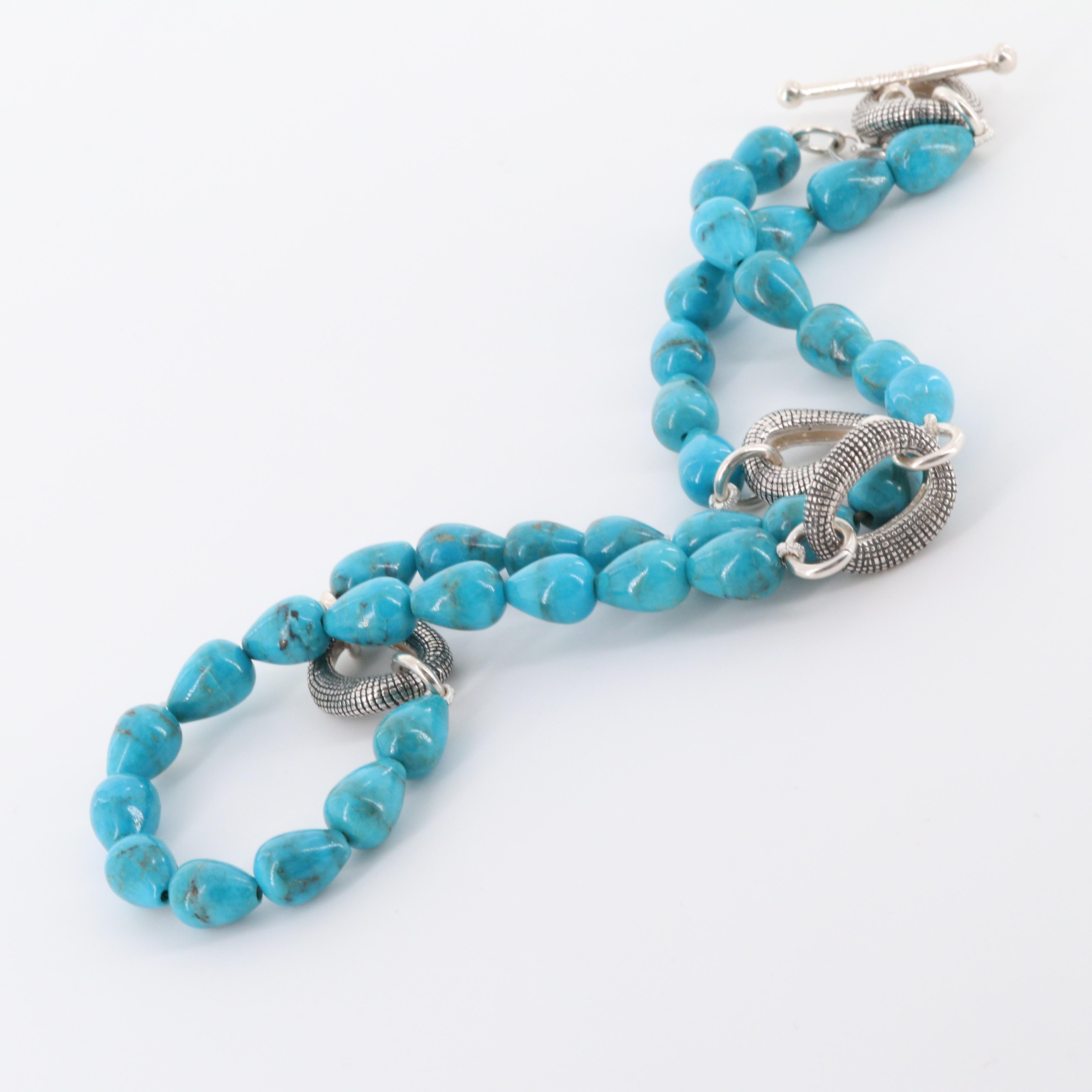 Michael Dawkins Sterling Silver Chrysocolla Necklace