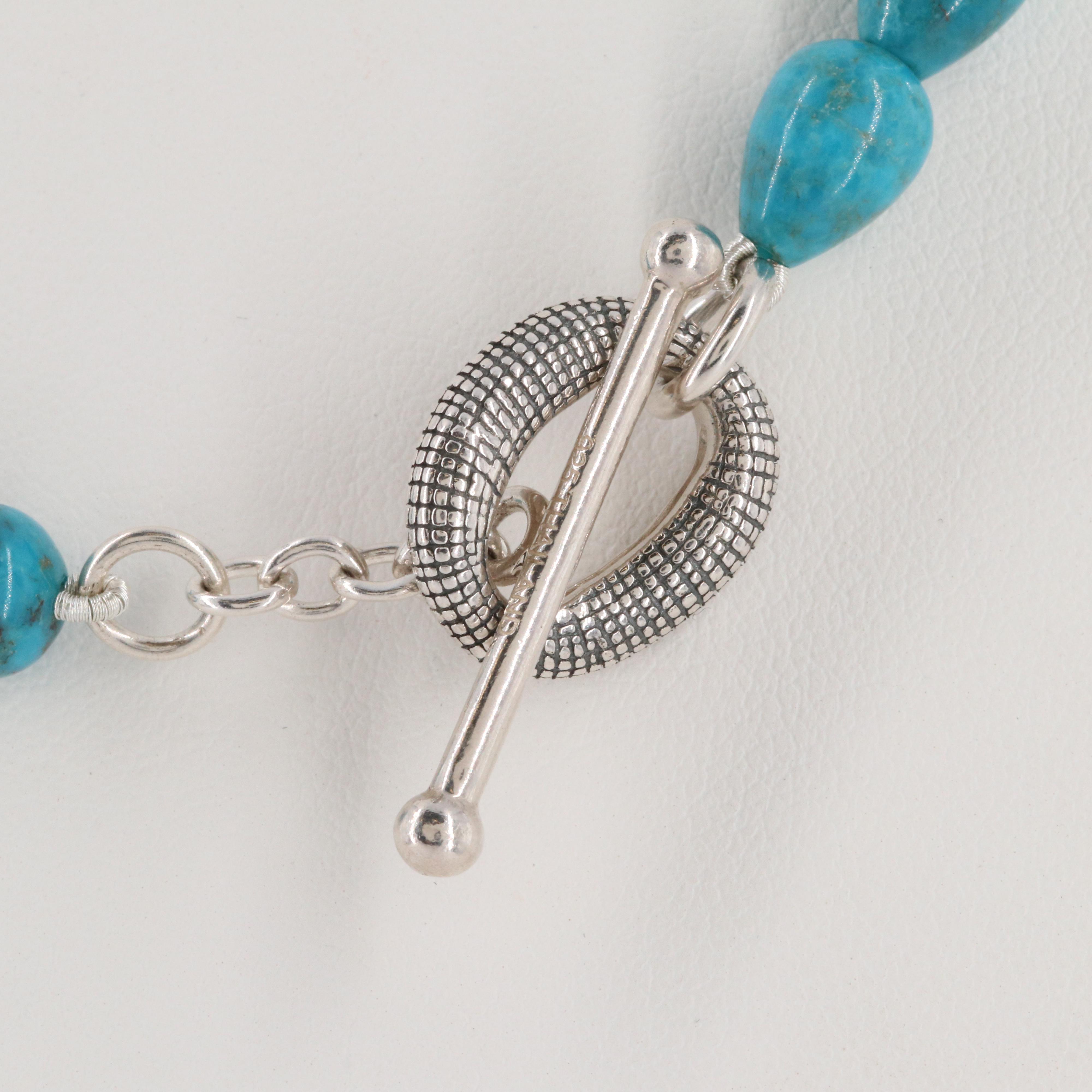 Michael Dawkins Sterling Silver Chrysocolla Necklace