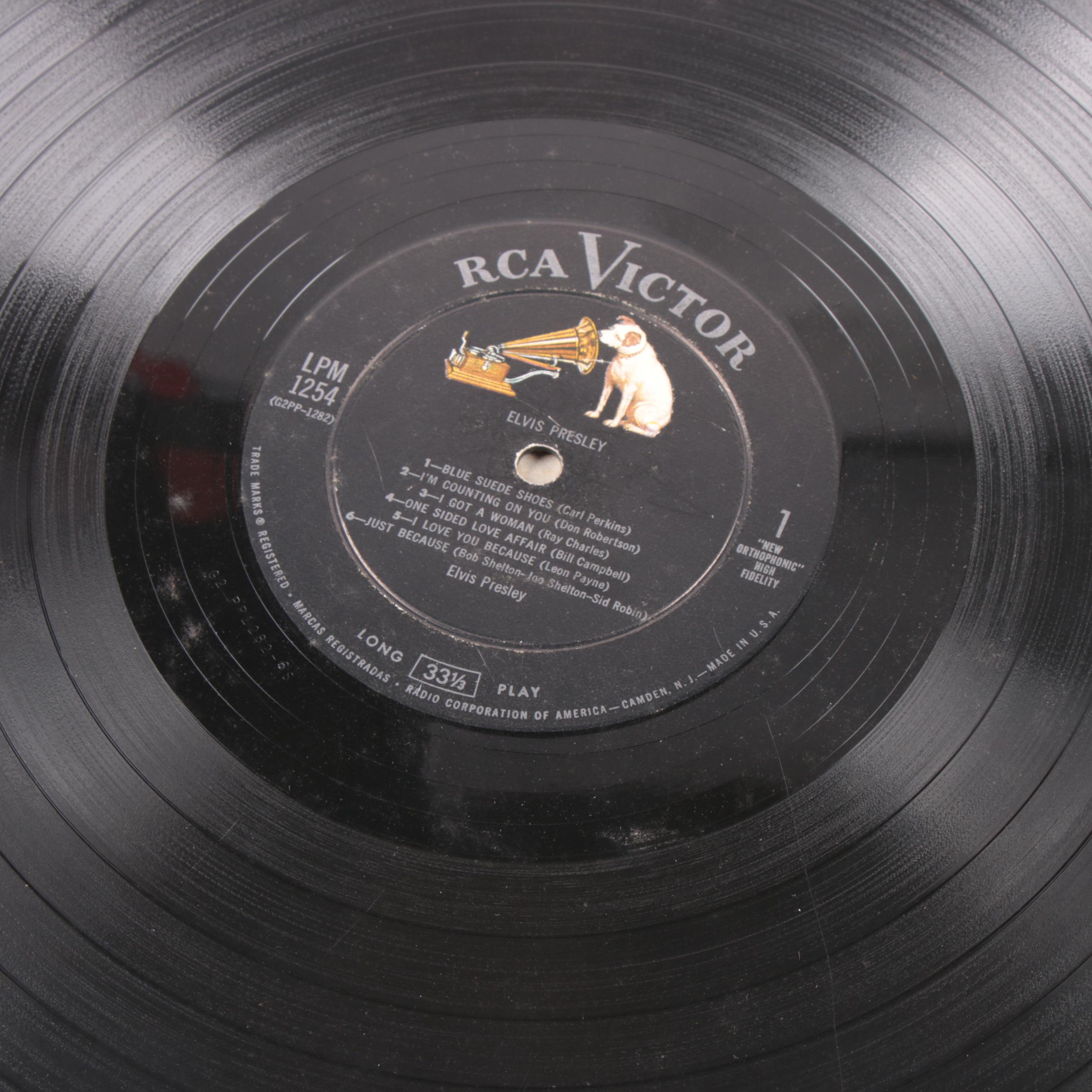 Elvis Presley Record Albums including "Elvis' Golden Records" LP, 1950s