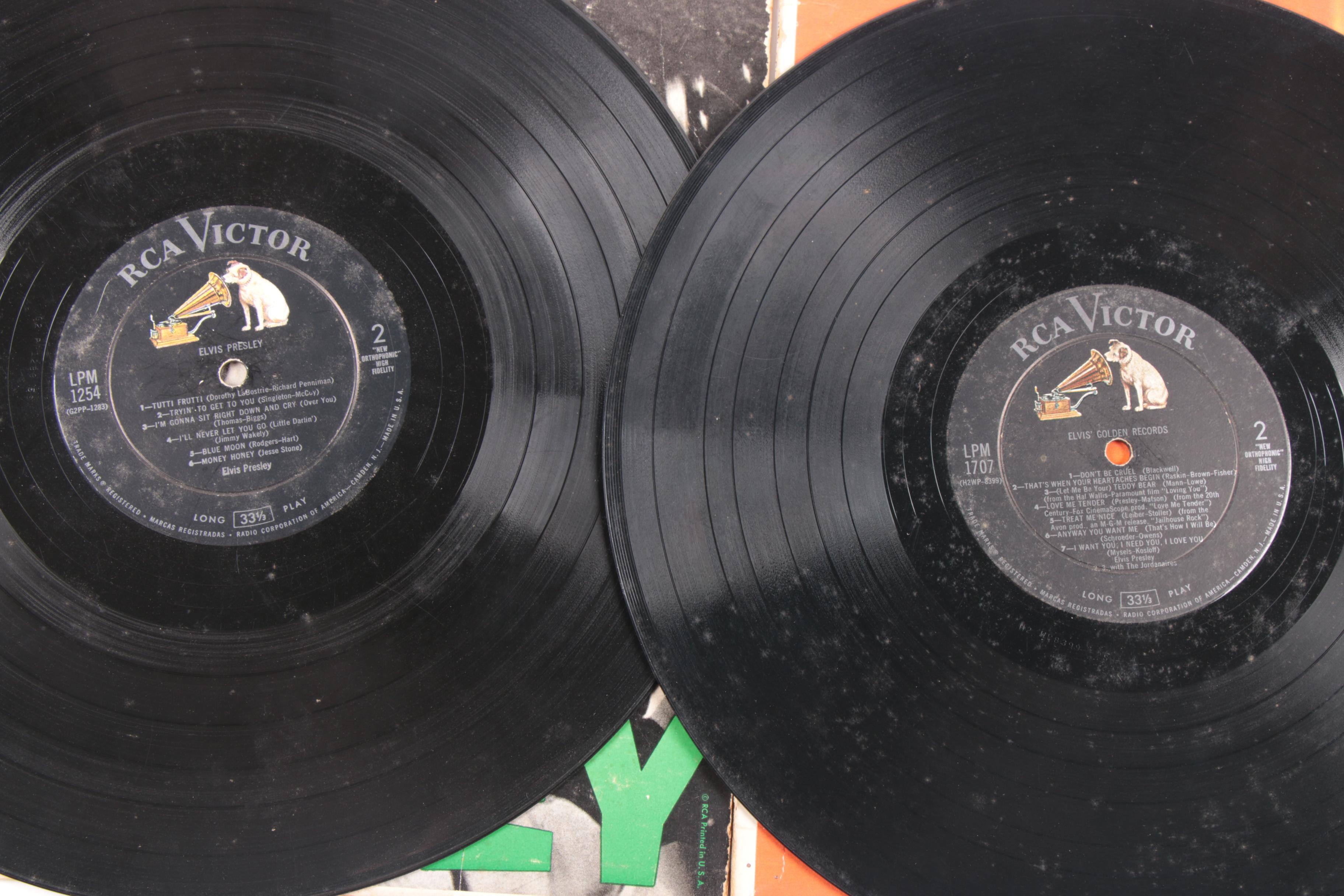 Elvis Presley Record Albums including "Elvis' Golden Records" LP, 1950s