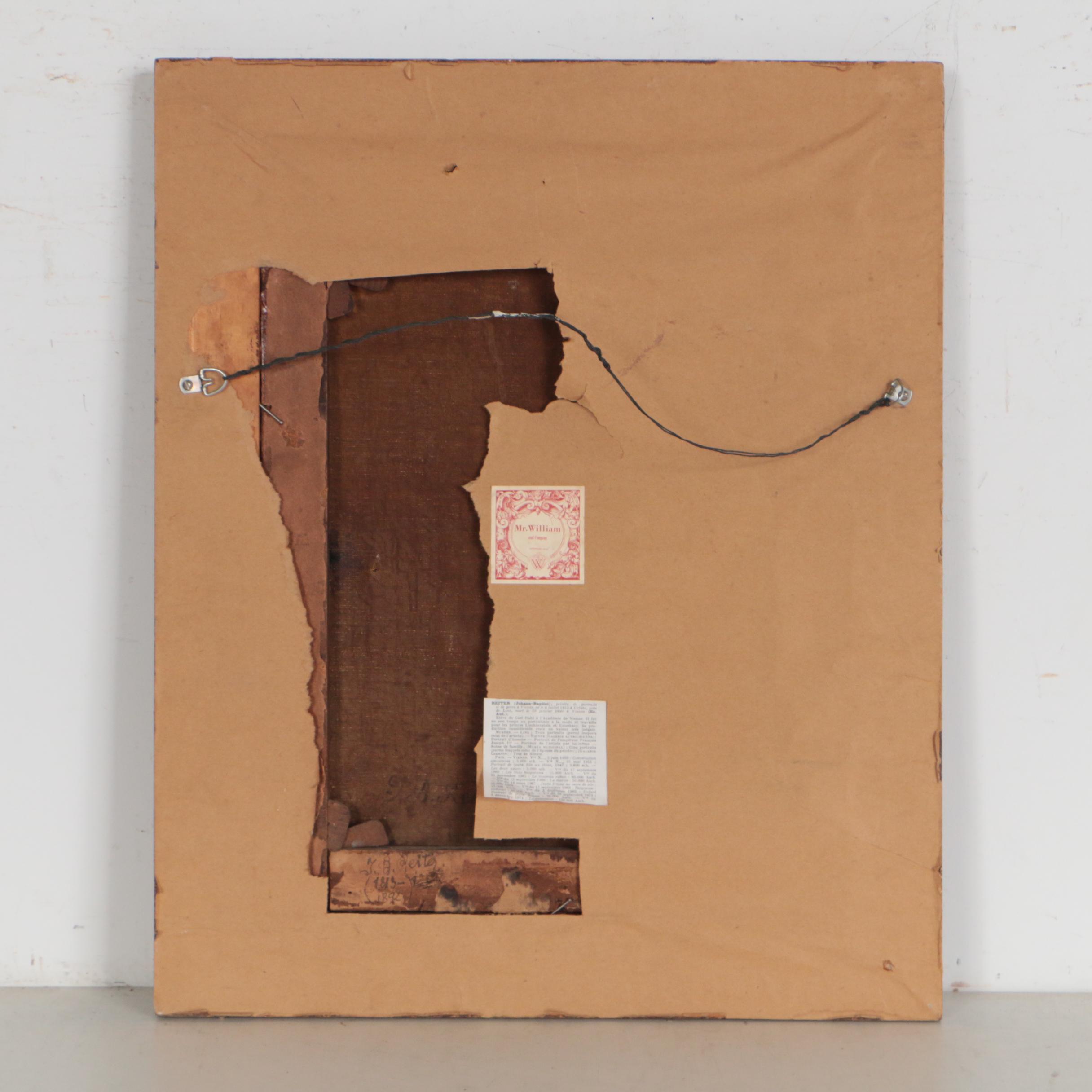 Johann Baptist Reiter Late 19th Century Oil Portrait of a Boy