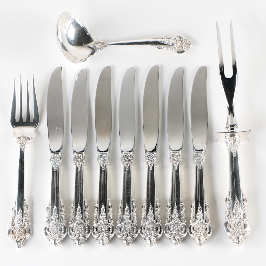 Wallace "Grand Baroque" Sterling Silver Flatware and Serving Utensils