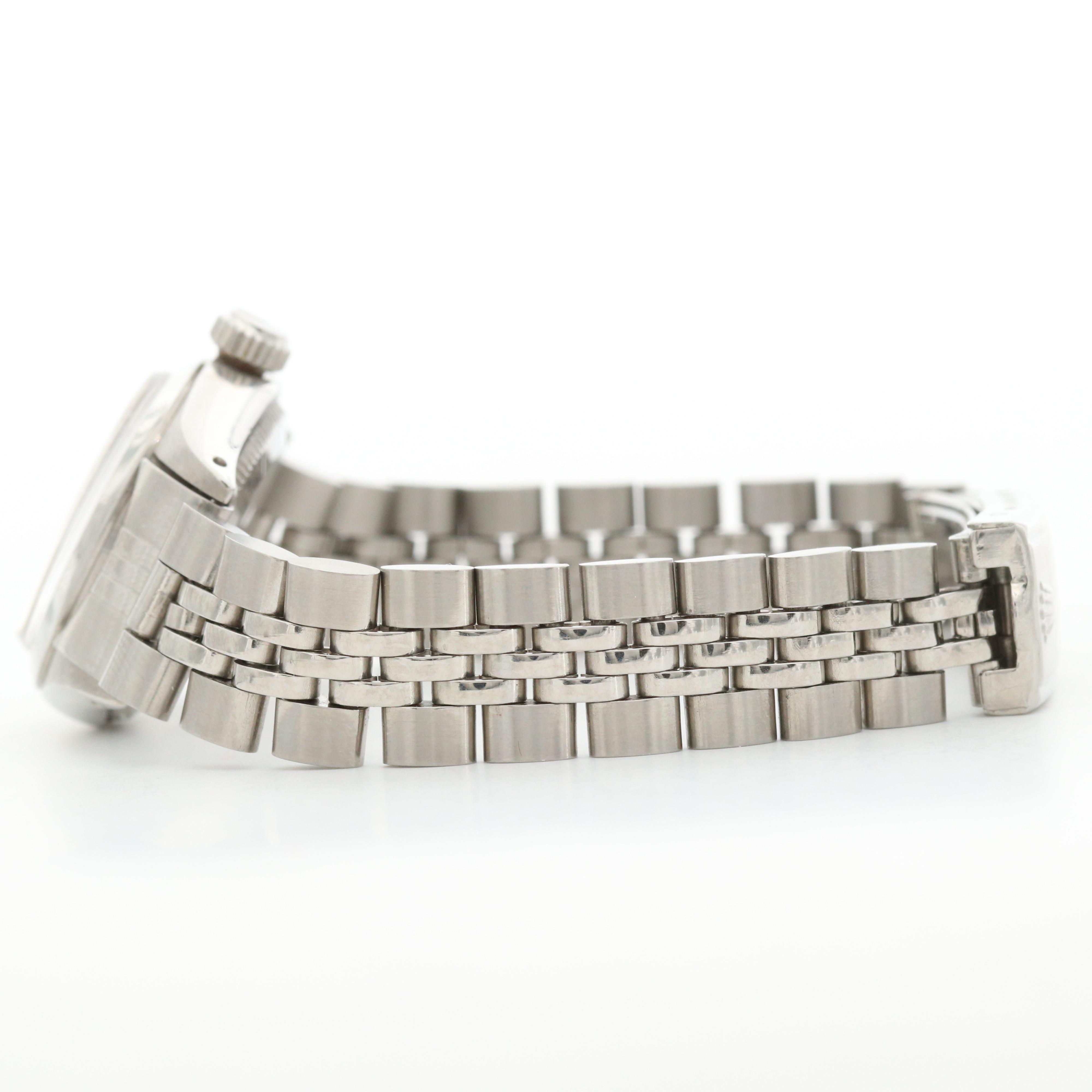 Vintage Rolex Oyster Perpetual Stainless Steel Watch With Sigma Dial