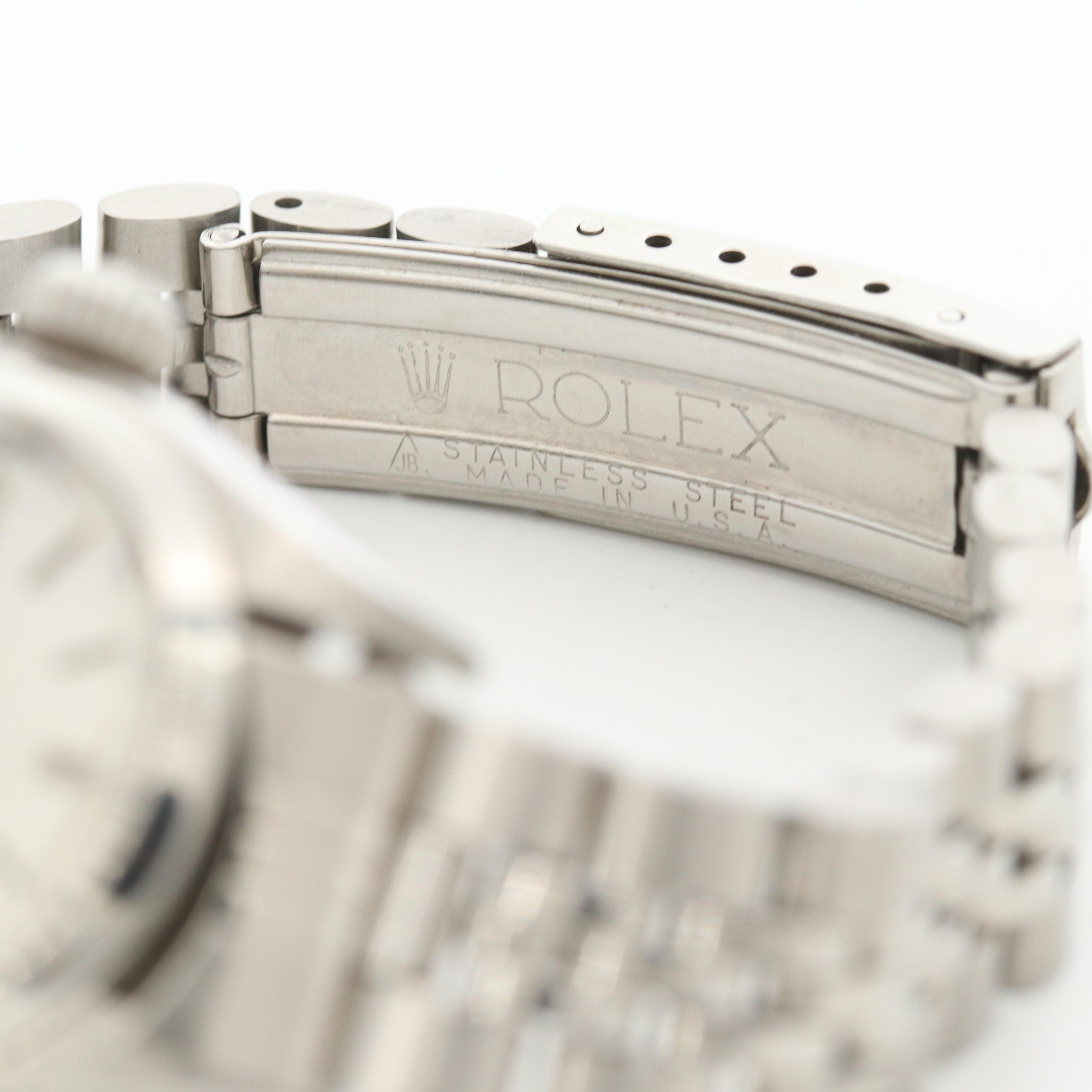 Vintage Rolex Oyster Perpetual Stainless Steel Watch With Sigma Dial