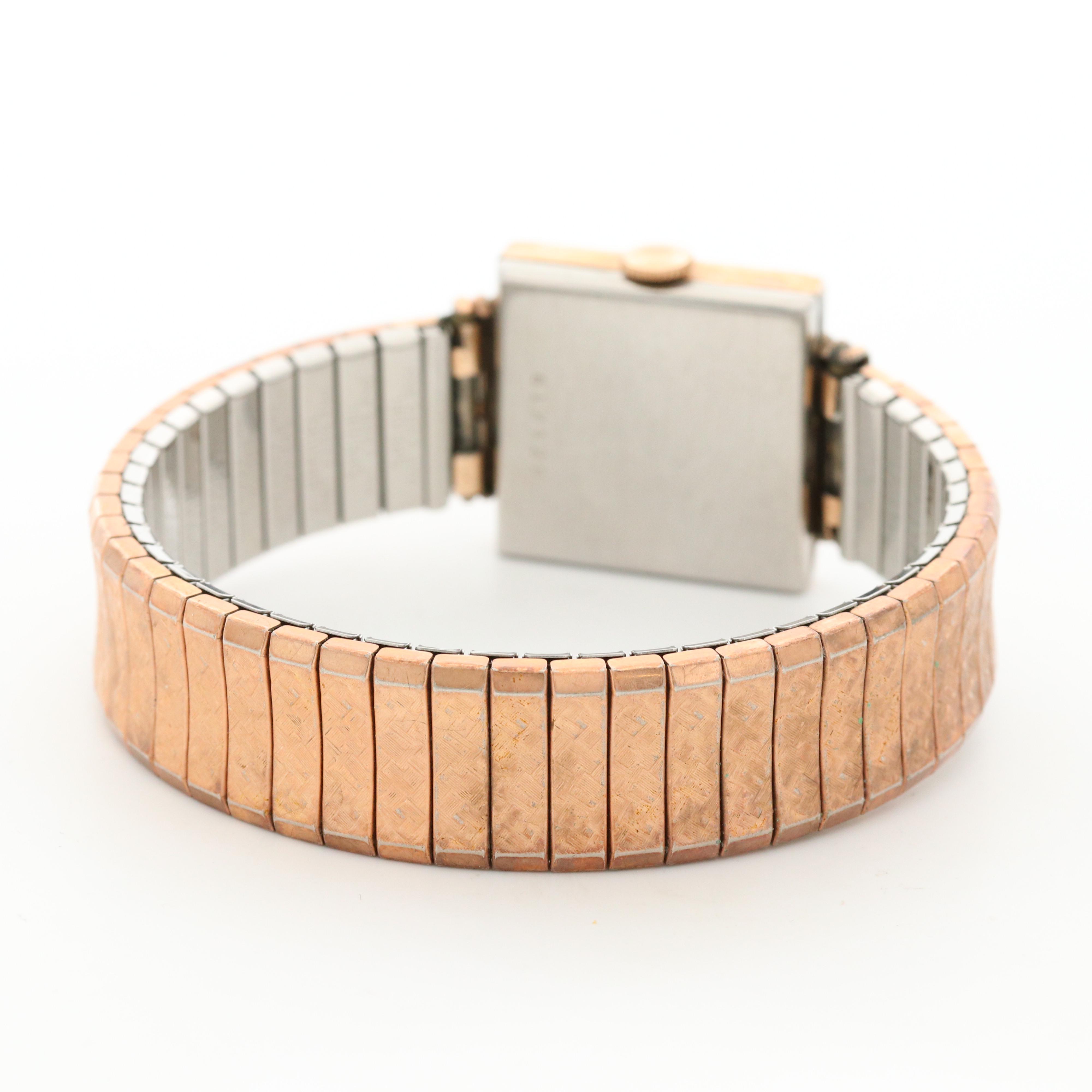 Vintage Benrus Rose Gold Tone Stem Wind Watch