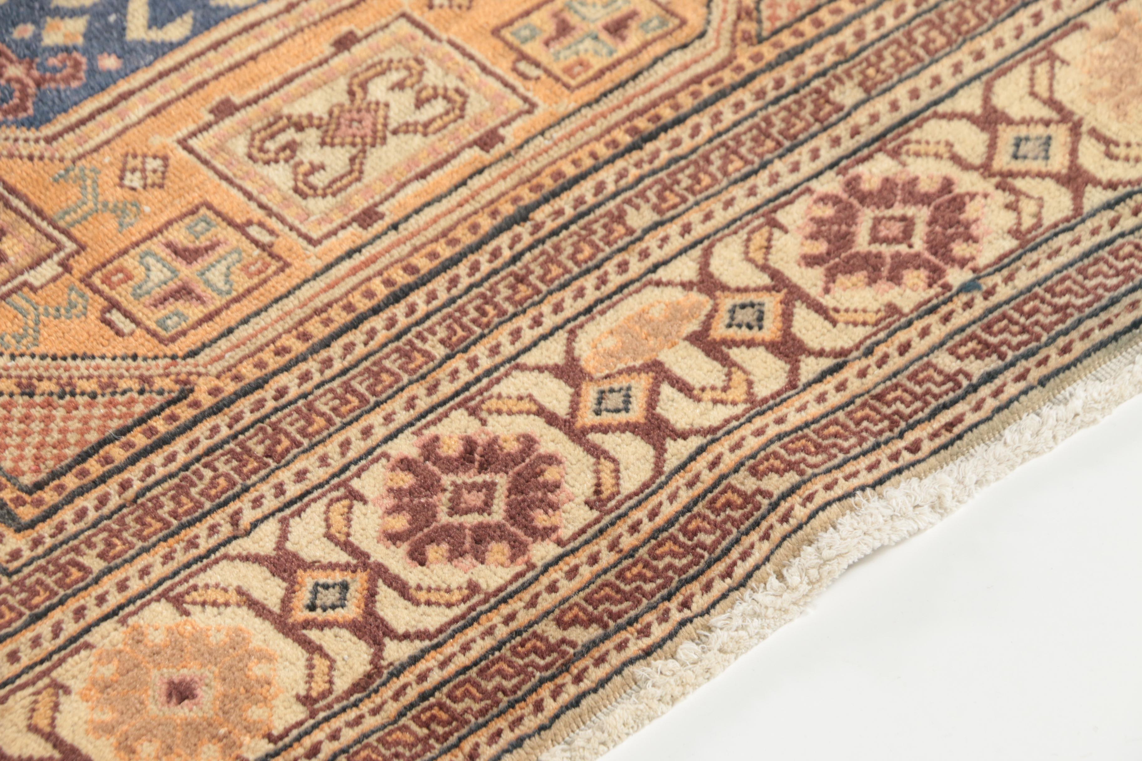 Hand-Knotted Turkish Wool Area Rug