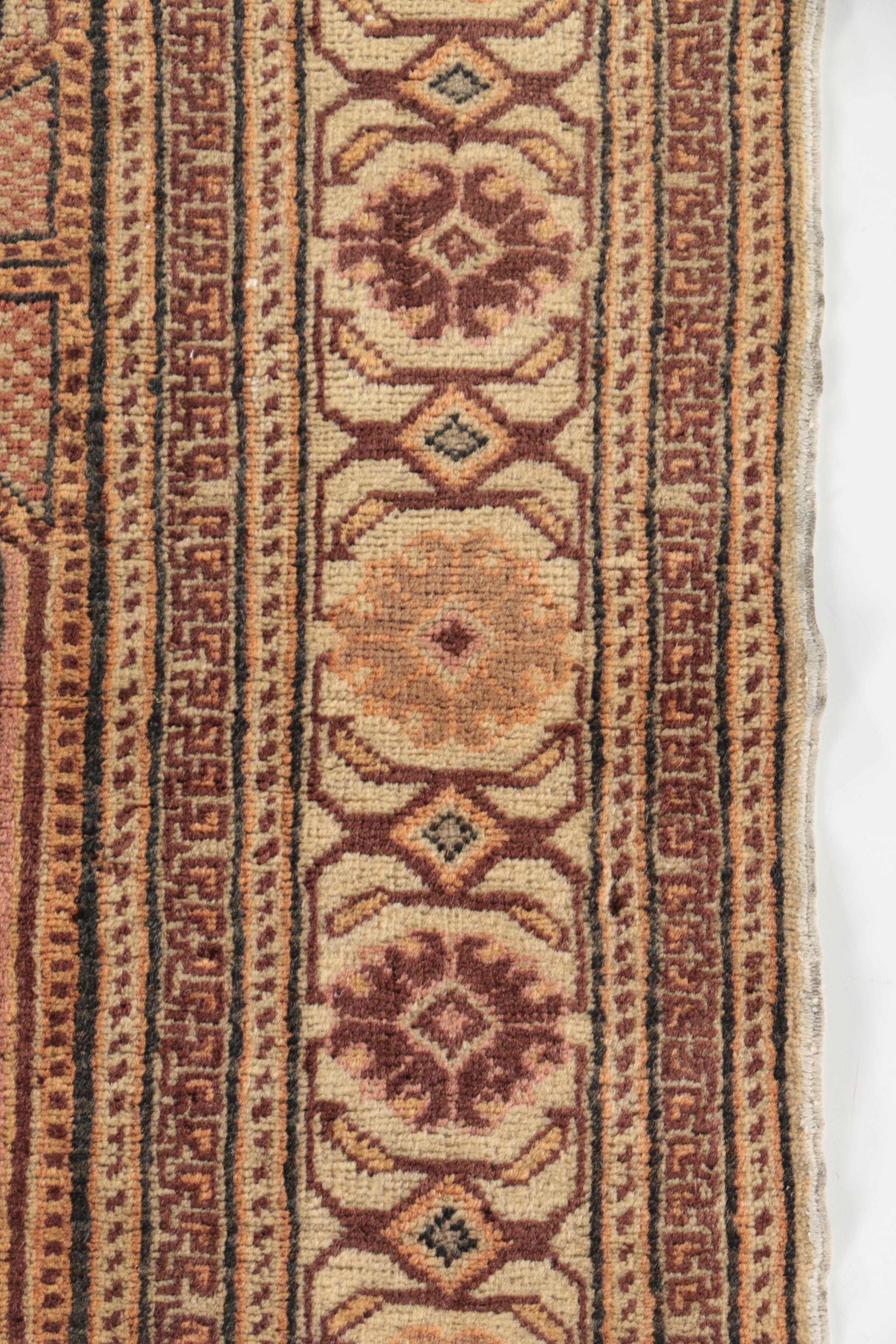 Hand-Knotted Turkish Wool Area Rug
