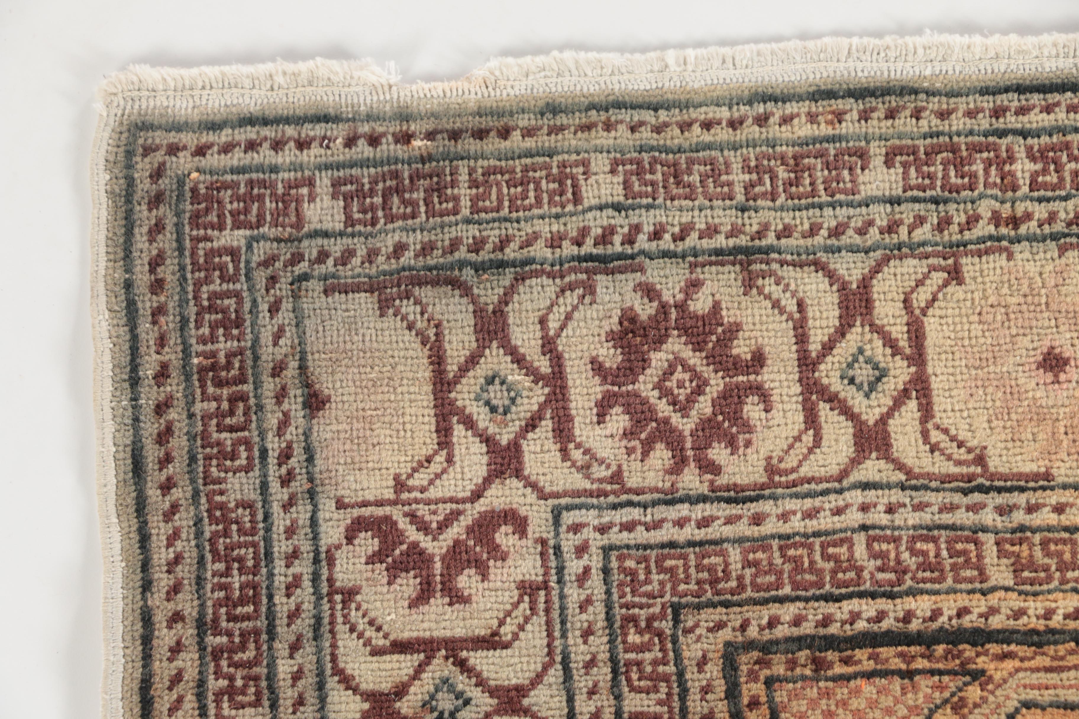 Hand-Knotted Turkish Wool Area Rug