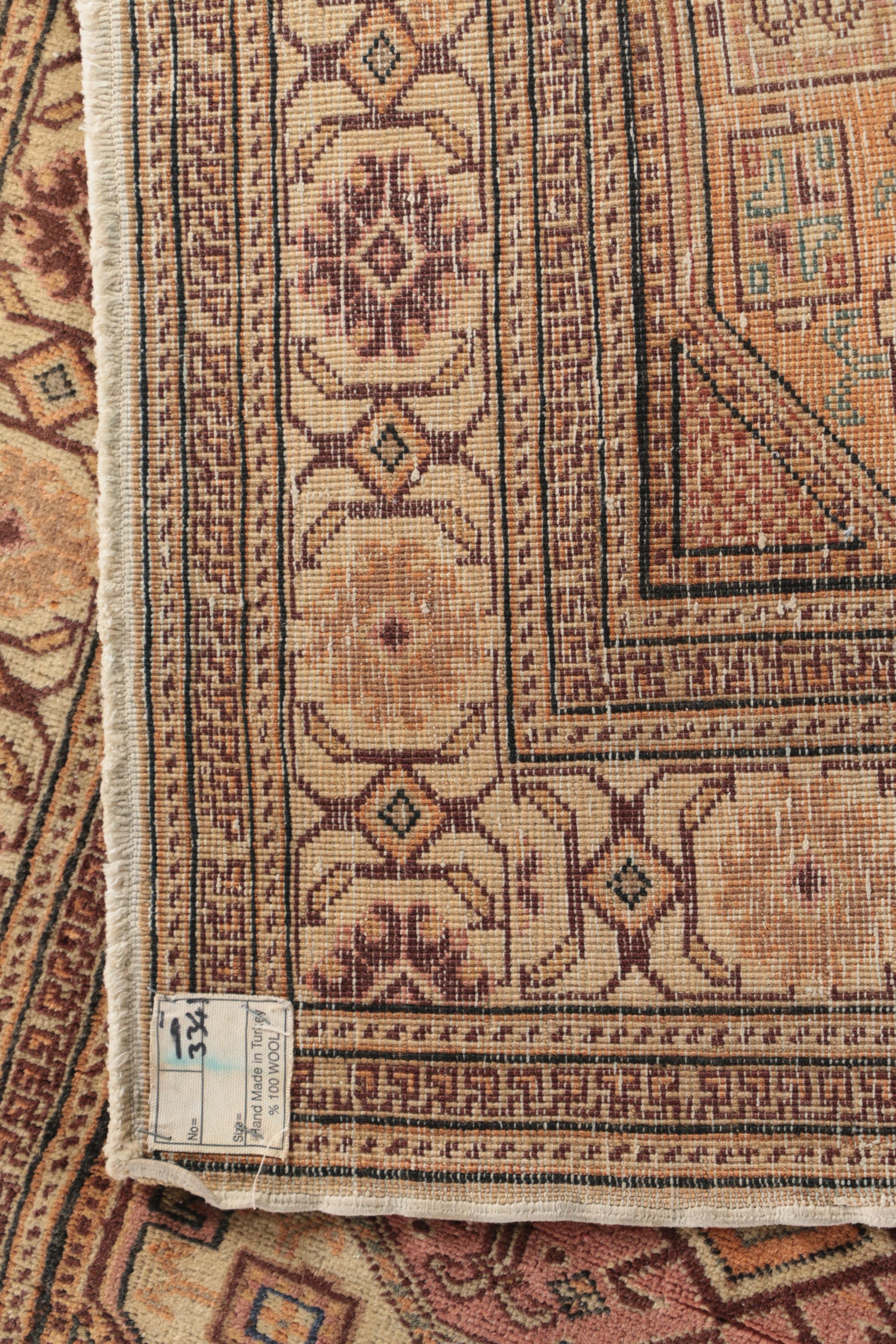 Hand-Knotted Turkish Wool Area Rug