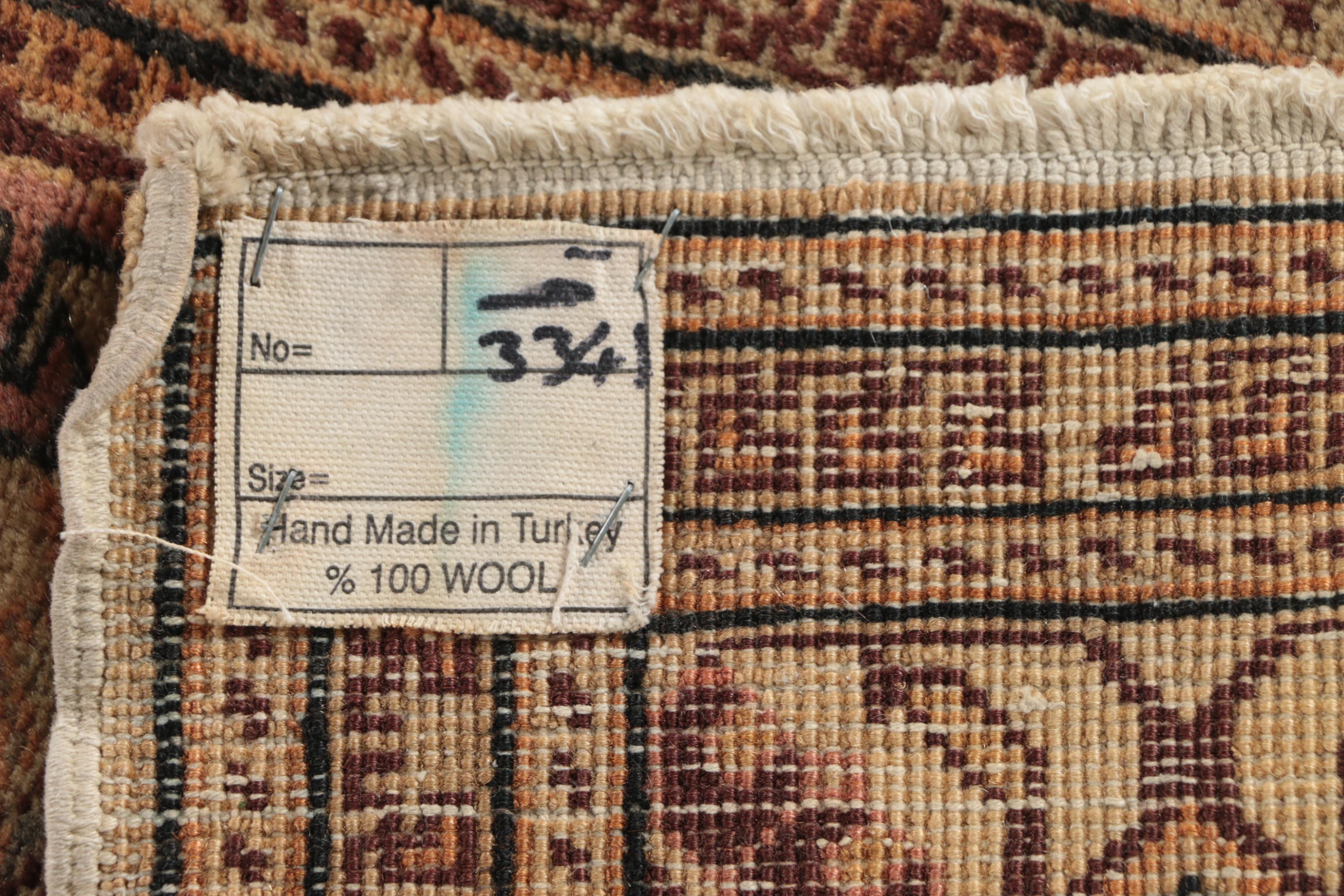 Hand-Knotted Turkish Wool Area Rug