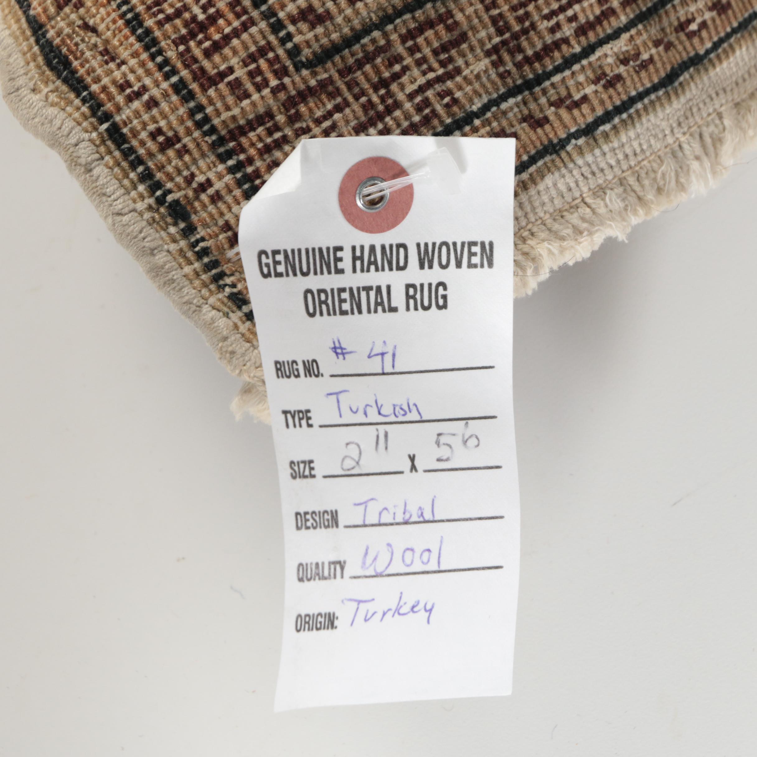 Hand-Knotted Turkish Wool Area Rug