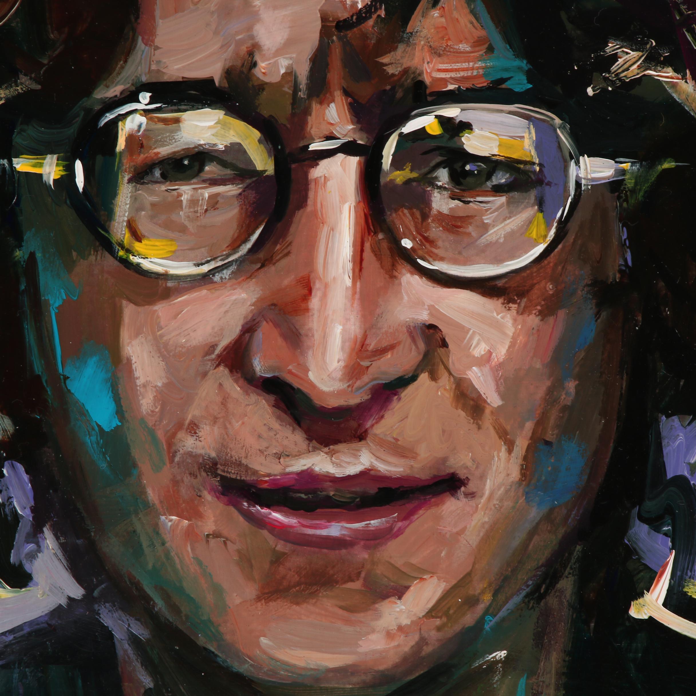 Adam Deda Oil Portrait Oil Painting of John Lennon "Imagine"
