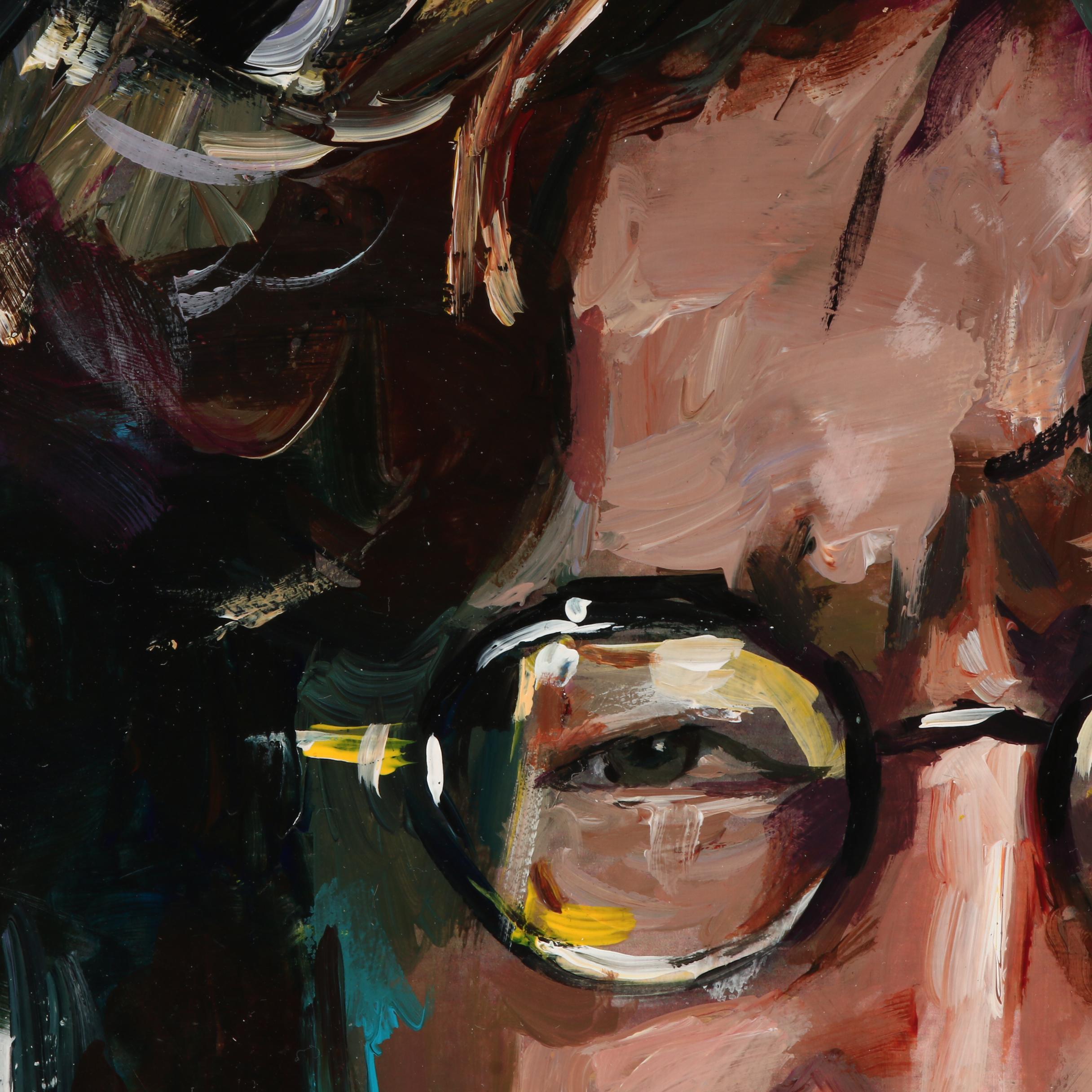 Adam Deda Oil Portrait Oil Painting of John Lennon "Imagine"