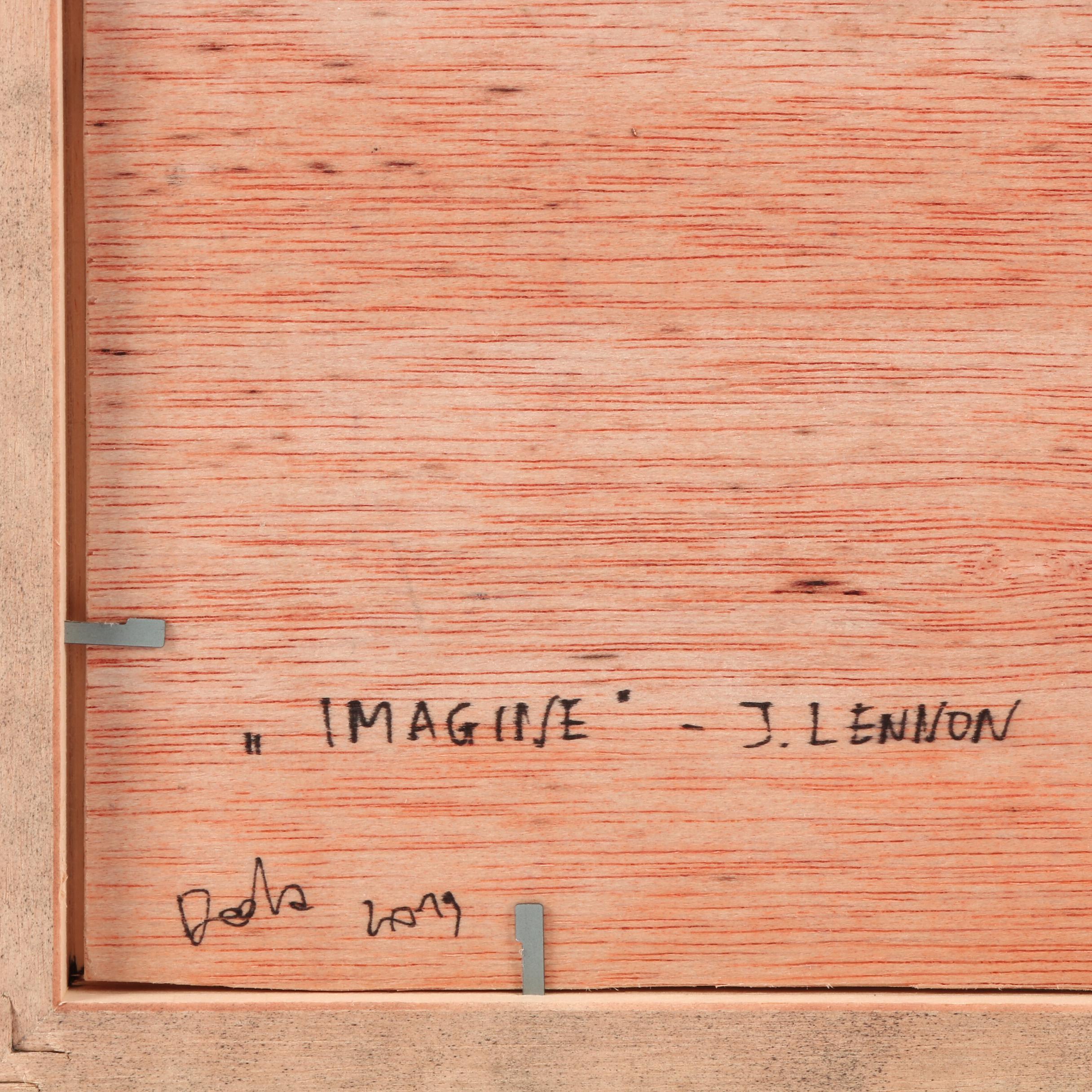 Adam Deda Oil Portrait Oil Painting of John Lennon "Imagine"