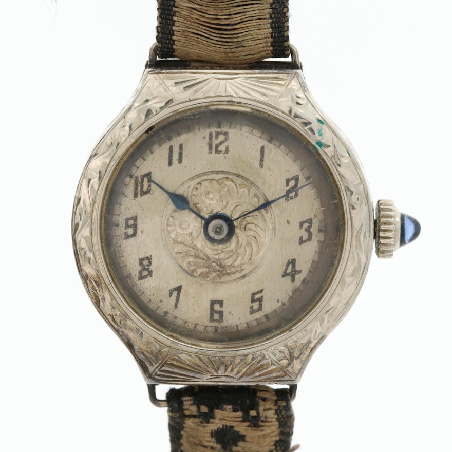 Vintage Swiss 14K Ornate Case Wristwatch