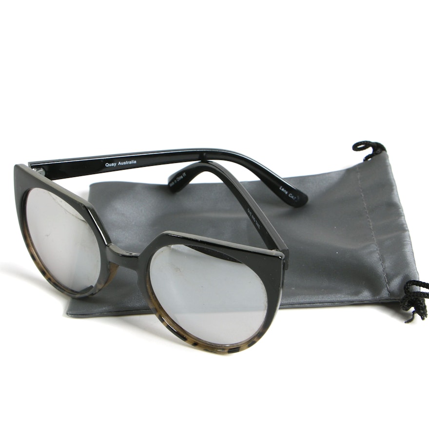 Quay Australia Give and Take Cat Eye Mirrored Sunglasses