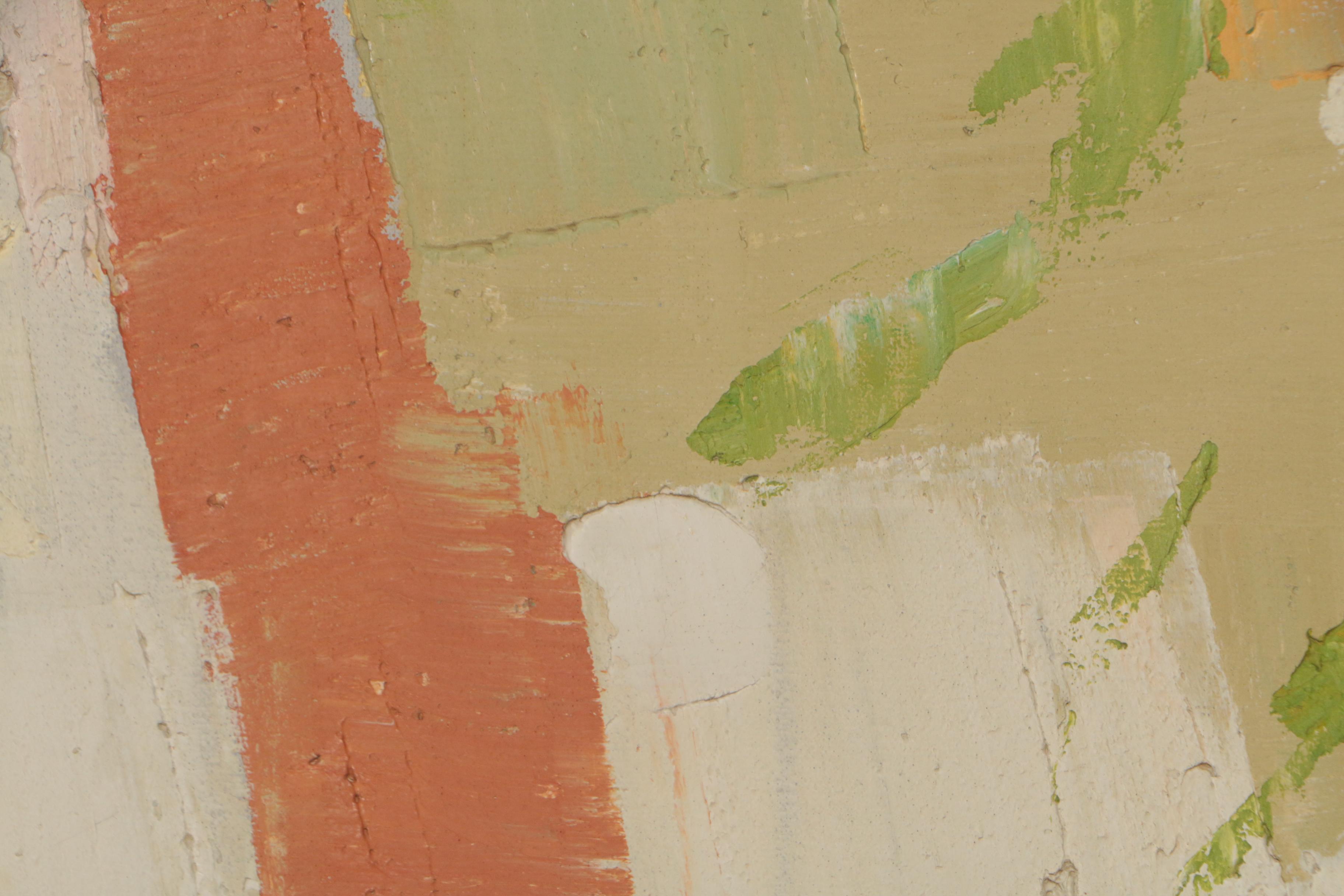 George Barrel (Italo Botti) Abstract Still Life Oil Painting