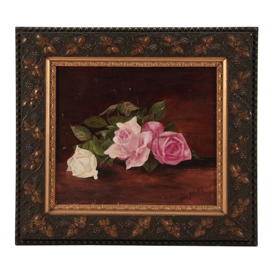 Hafford Floral Still Life Oil Painting of Roses