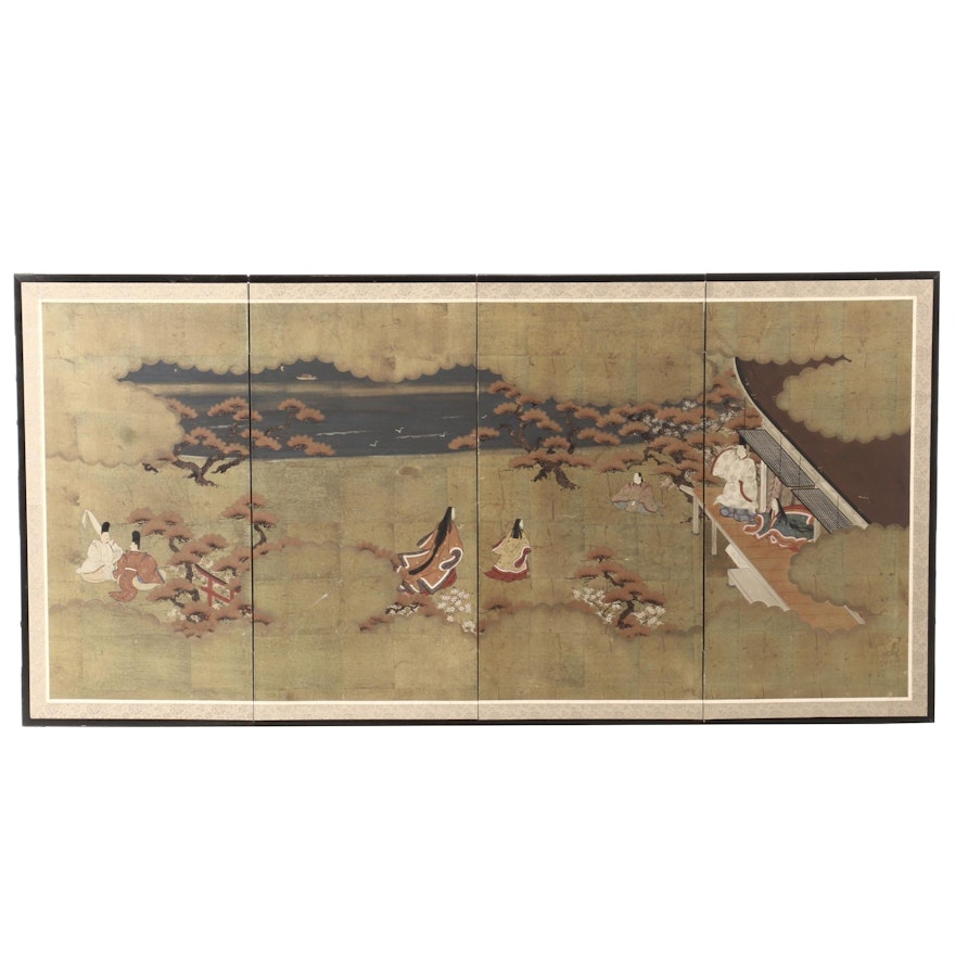 Japanese Four-Panel Screen, 20th Century