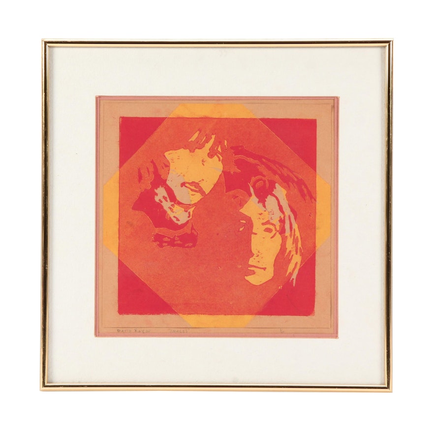 David Kavlor Relief Print of John Lennon and Ringo Starr "Images"