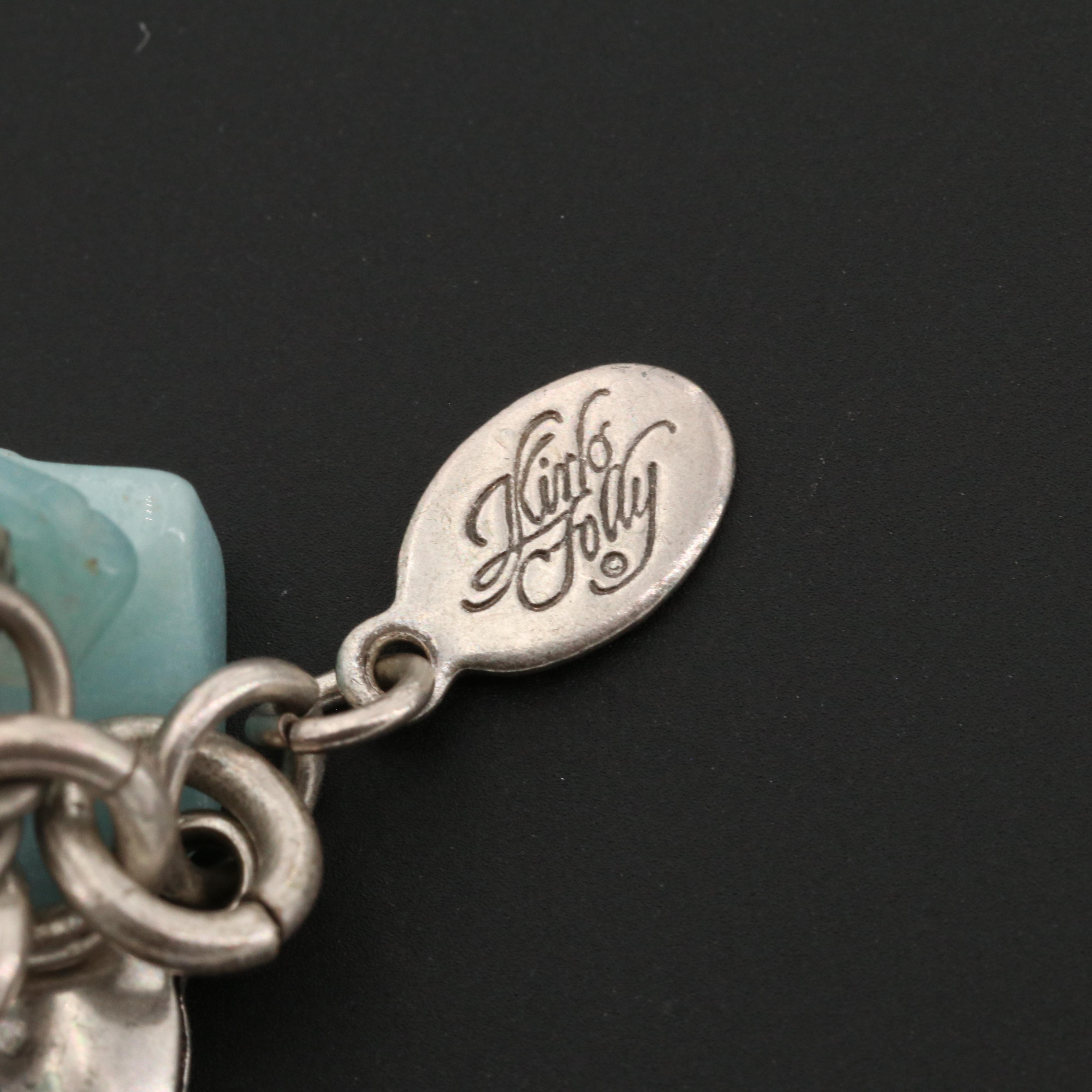 Rhinestone, Turquoise, and Enamel Charm Bracelets