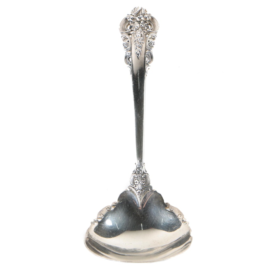 Wallace "Grand Baroque" Sterling Silver Gravy Ladle, Mid-Century