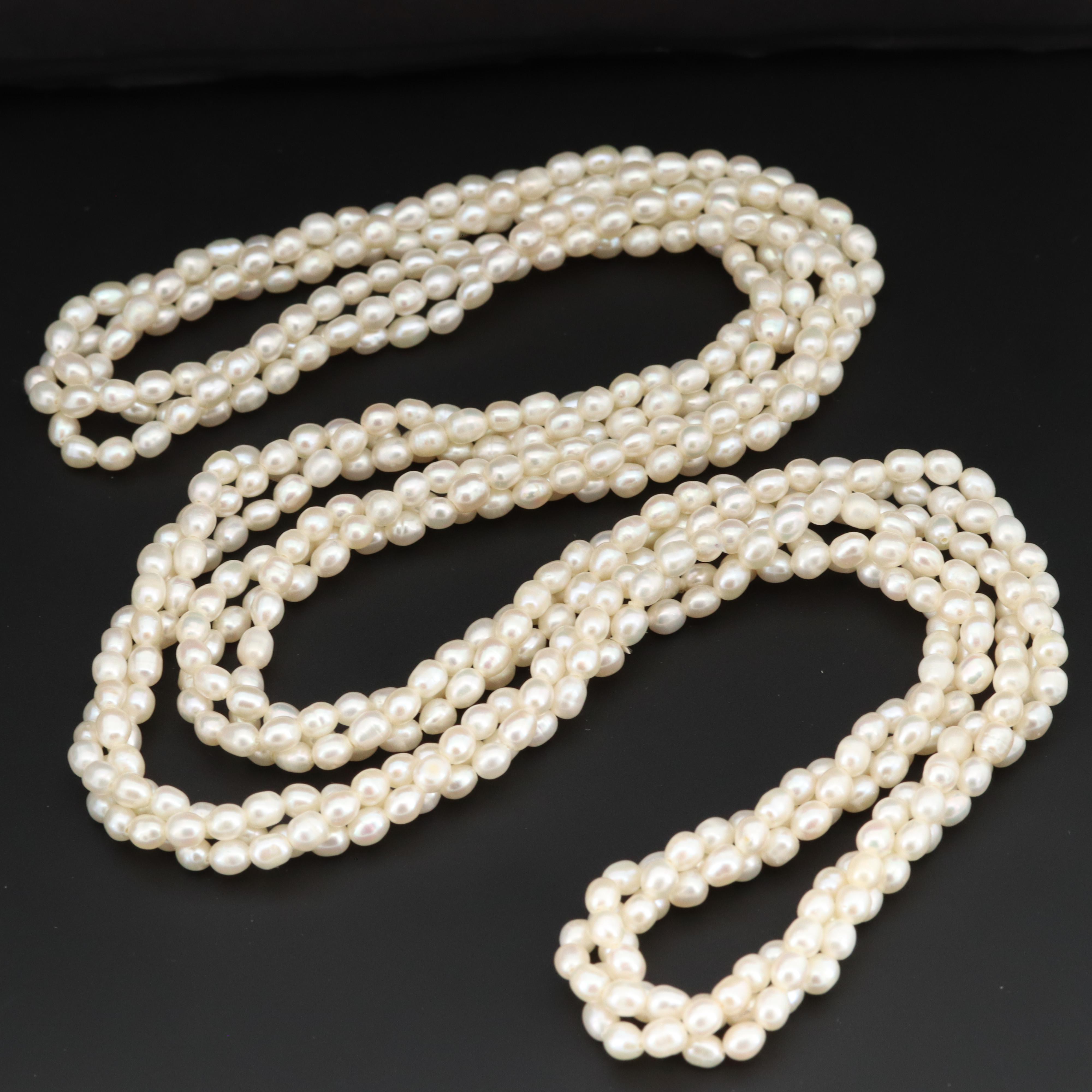 Triple-Strand Cultured Pearl Necklace