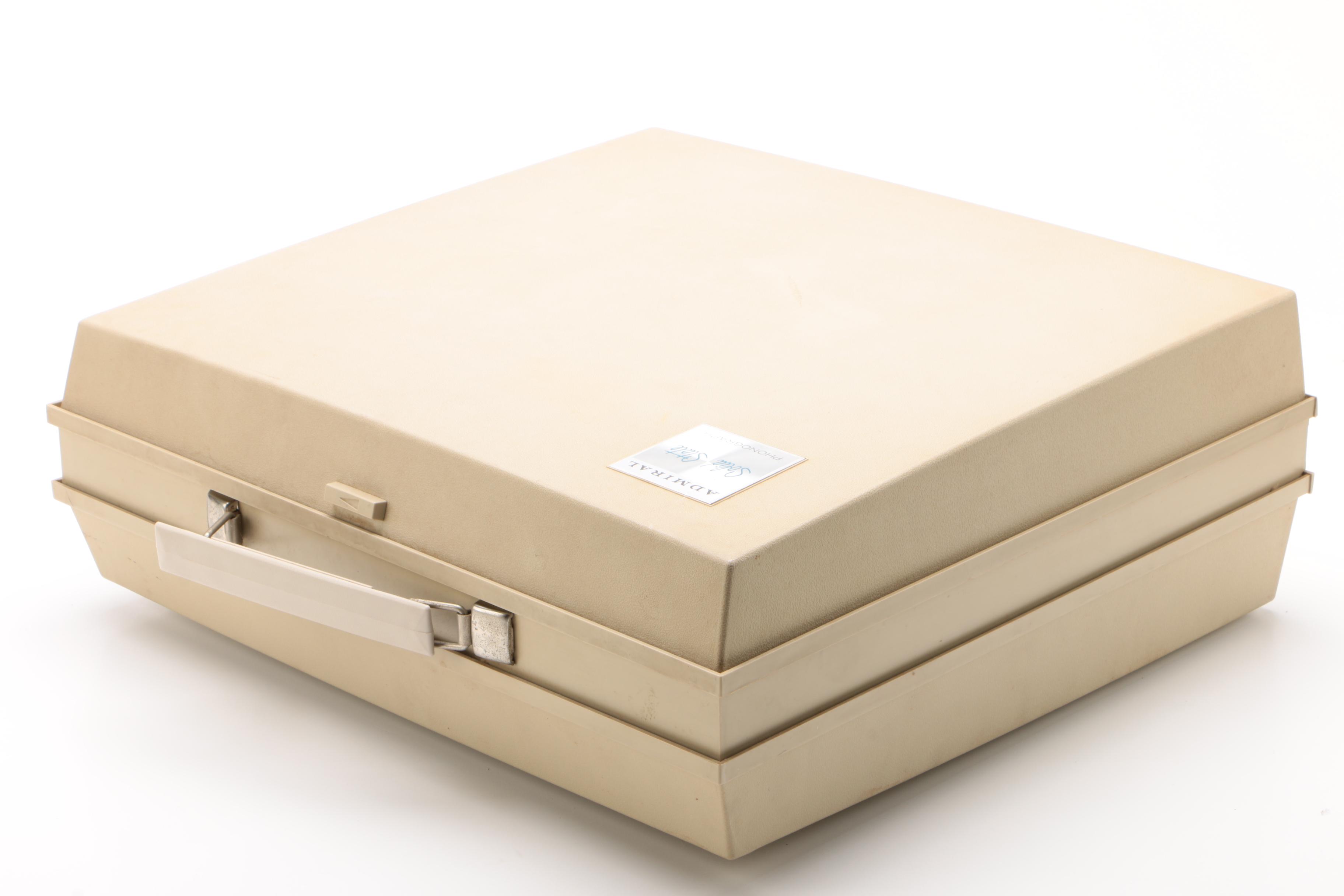 Admiral Solid State Phonograph Suitcase Record Player, Model YH1417, Vintage